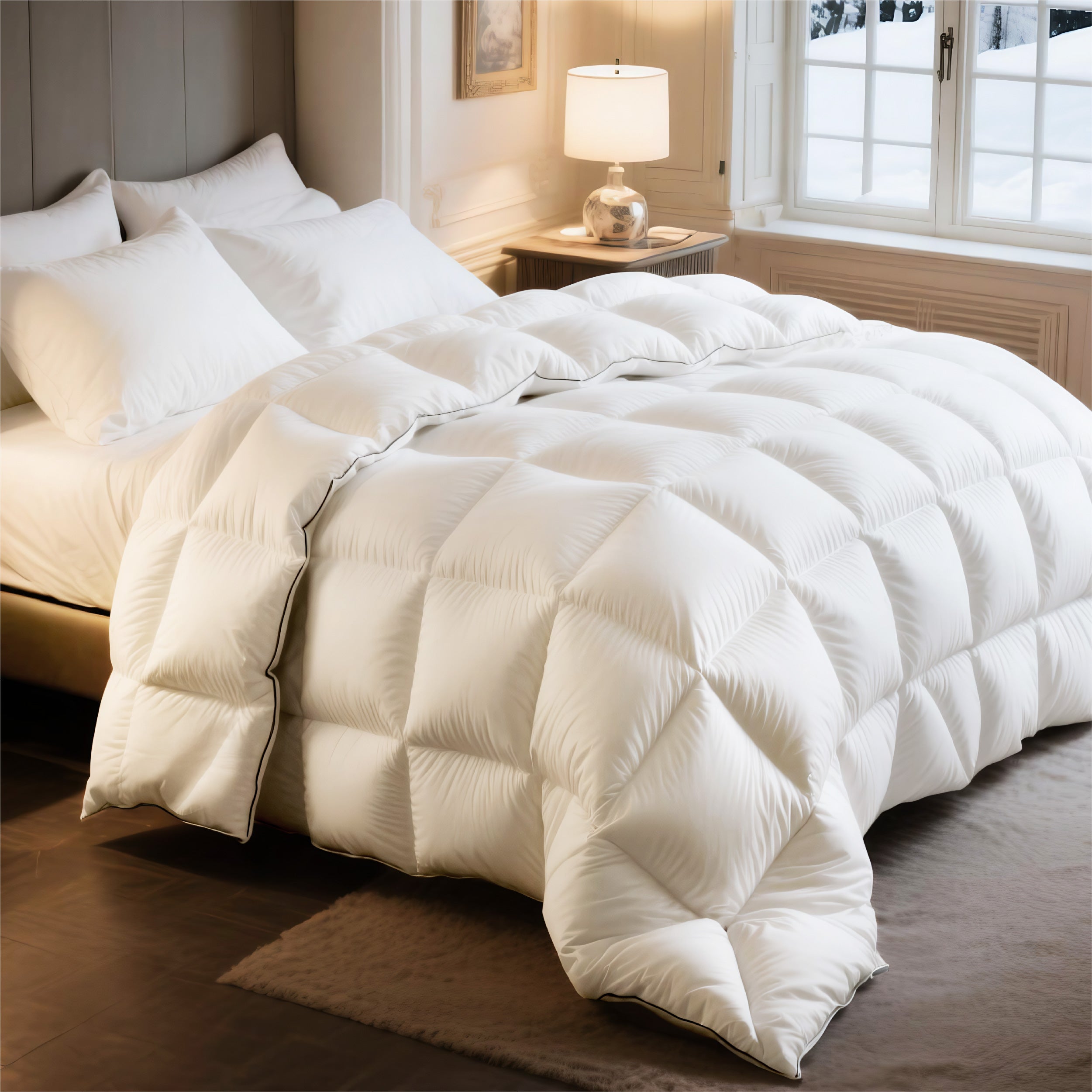 GentleSoft® White Duck Down Feather Comforter