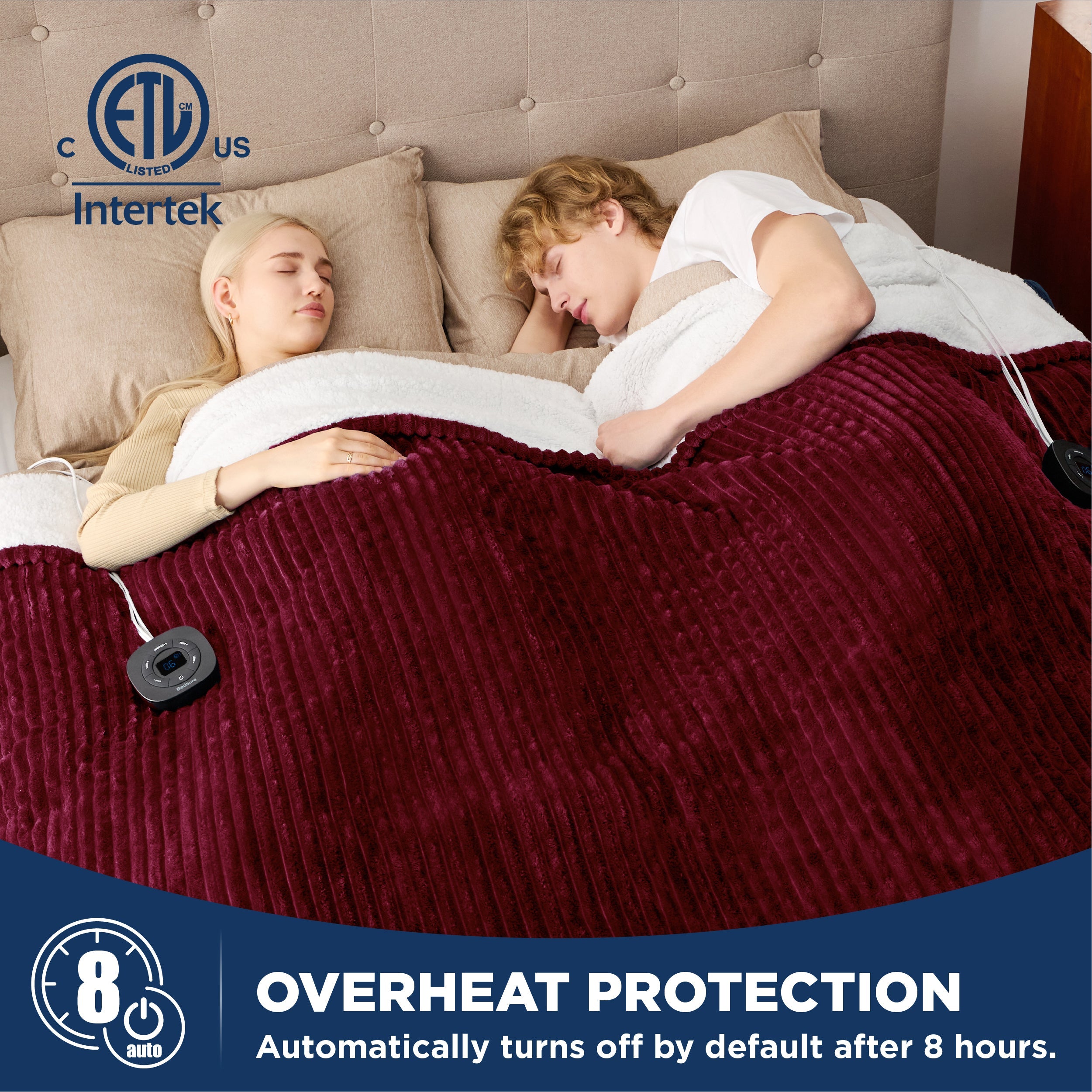 GentleSoft® Ribbed Heated Blanket