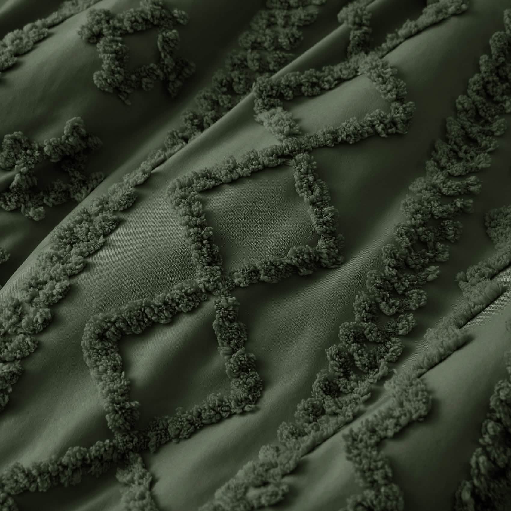 Boho Tufted Embroidery Duvet Cover Set