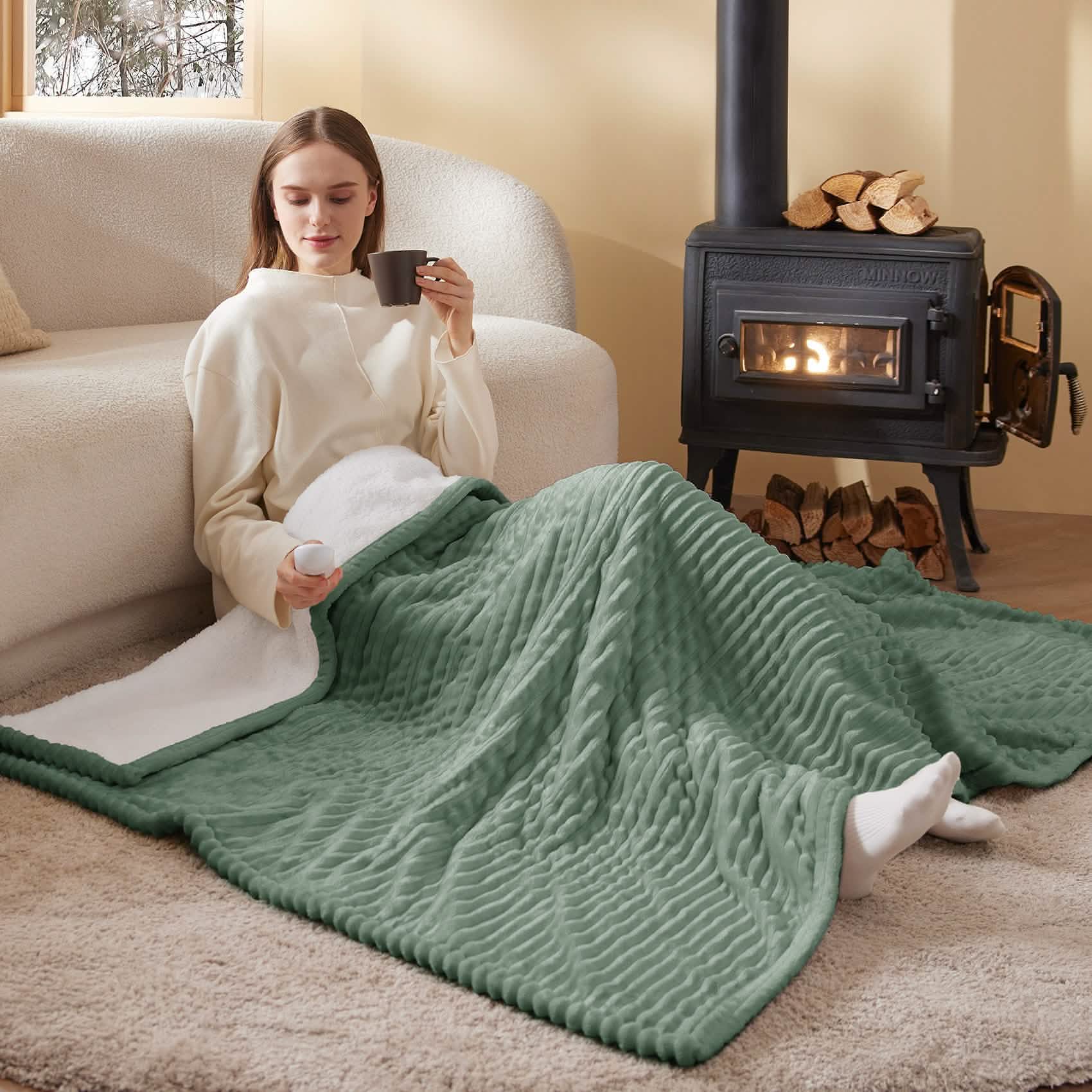 GentleSoft® Ribbed Heated Blanket