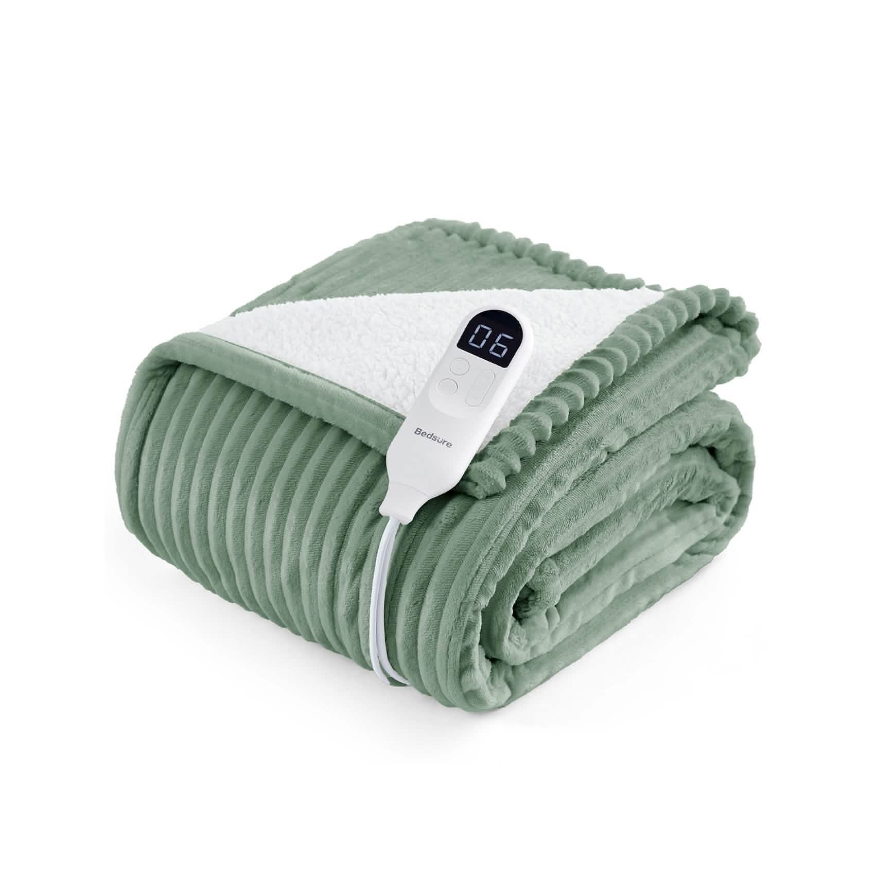 GentleSoft™ Ribbed Flannel Heated Blanket