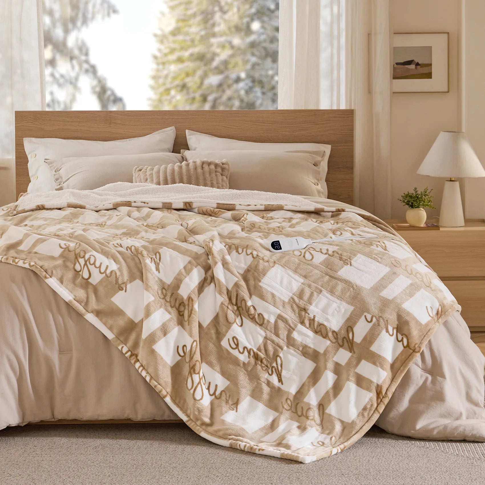 Plaid Flannel Heated Blanket