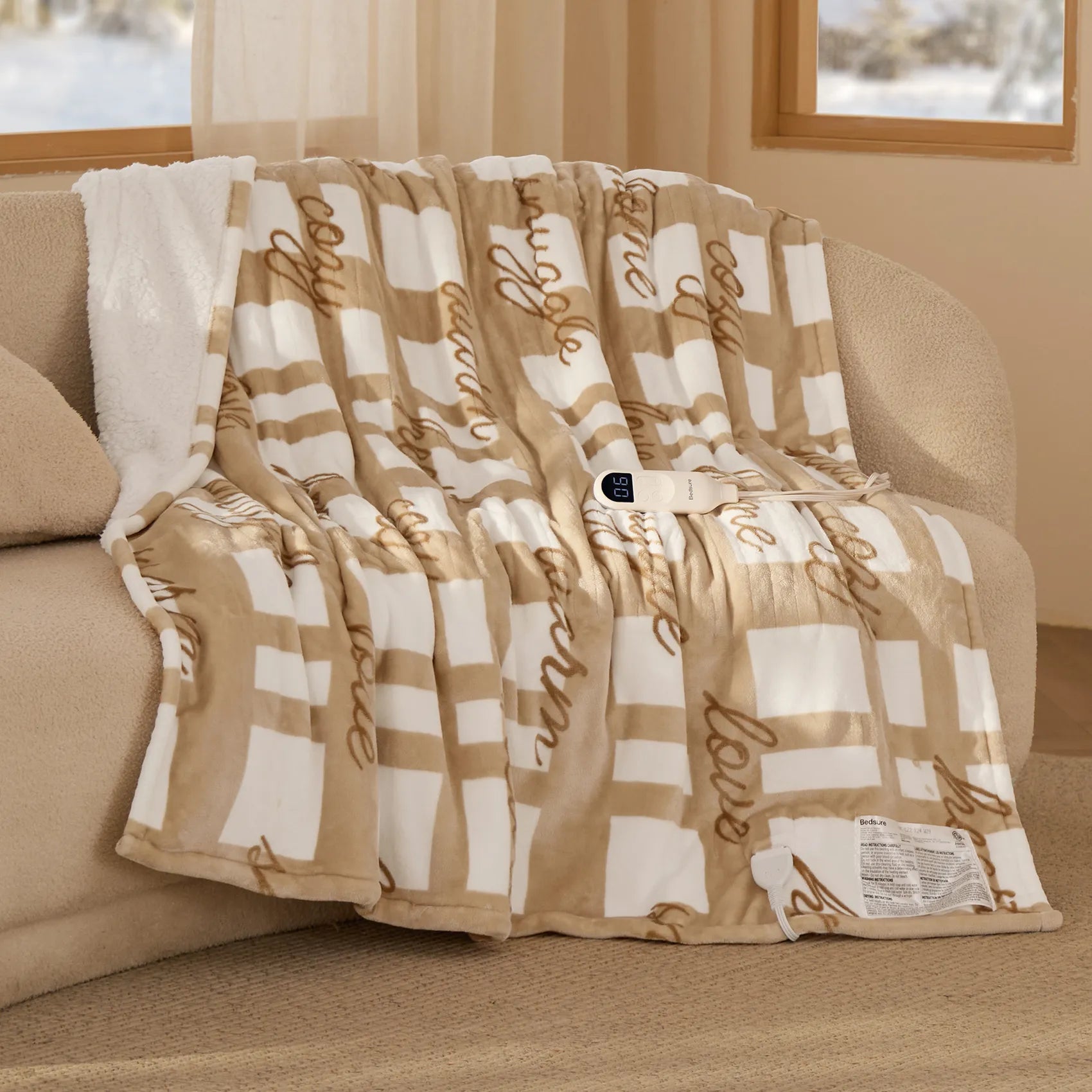 Plaid Flannel Heated Blanket