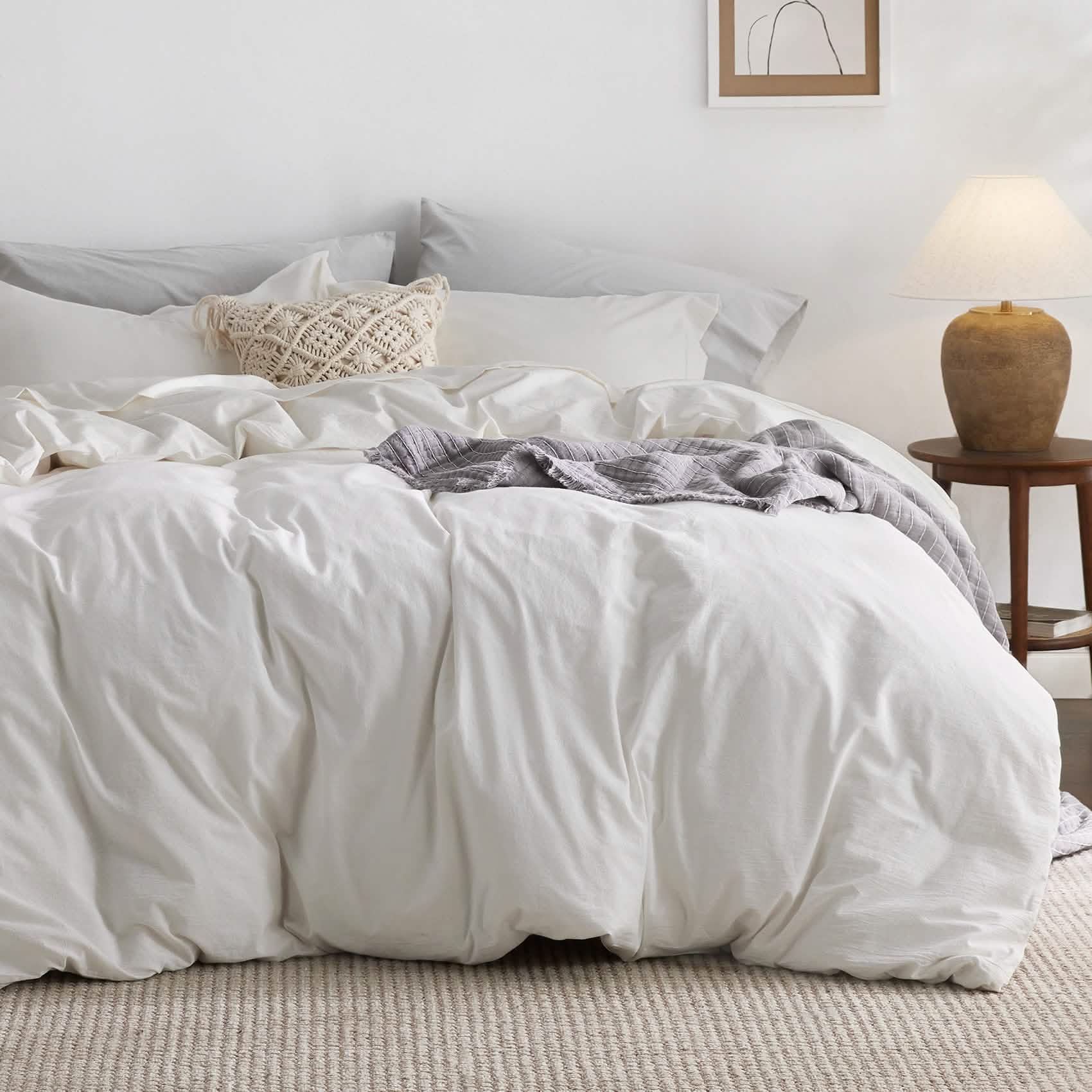 GentleSoft® Washed Cotton Duvet Cover Set