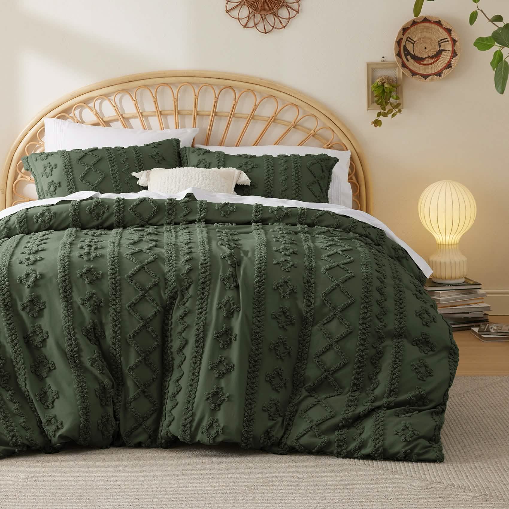 GentleSoft™ Boho Tufted Embroidery Duvet Cover Set