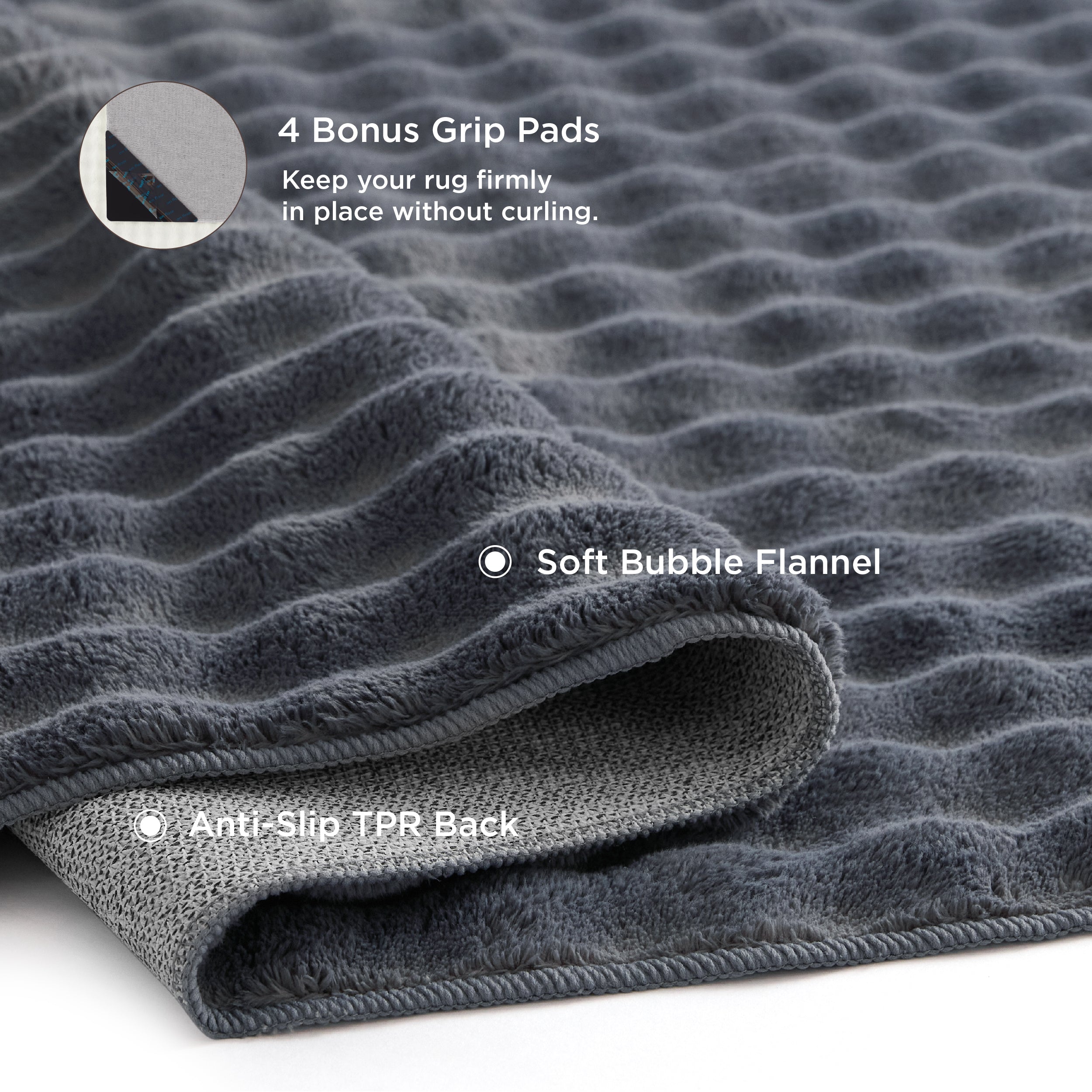 Bubble Flannel Area Rug