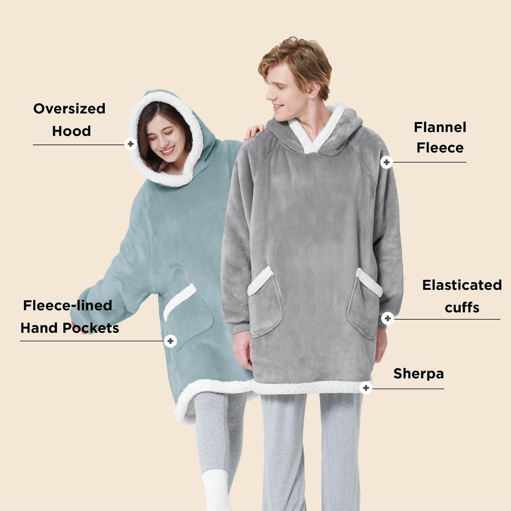 Sherpa Fleece Blanket Hoodie