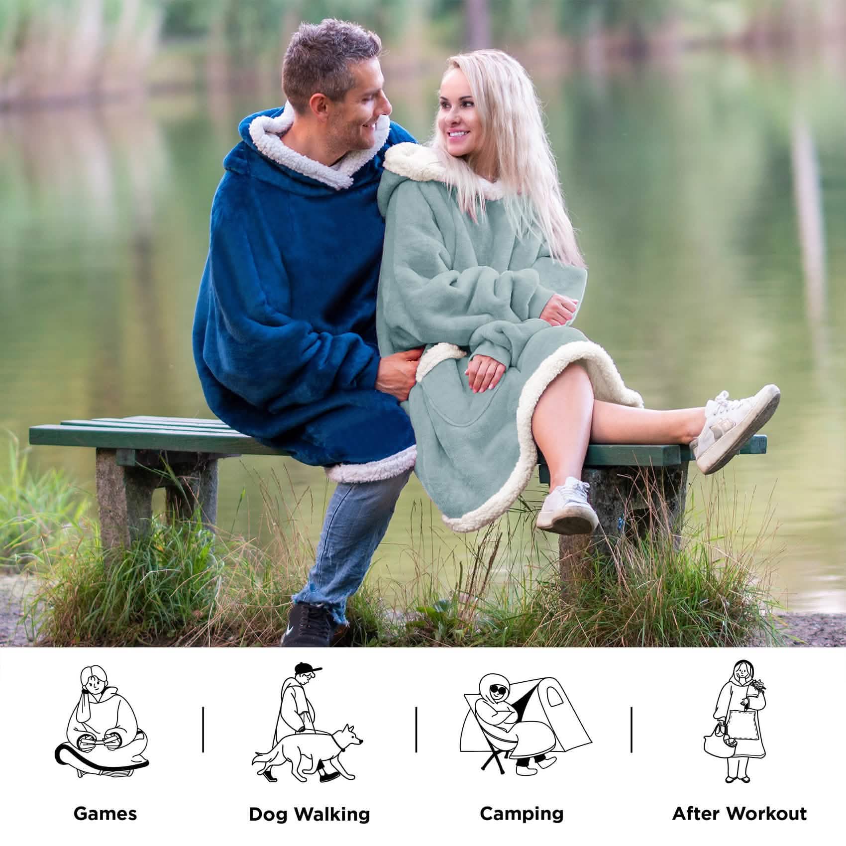 Sherpa Fleece Blanket Hoodie