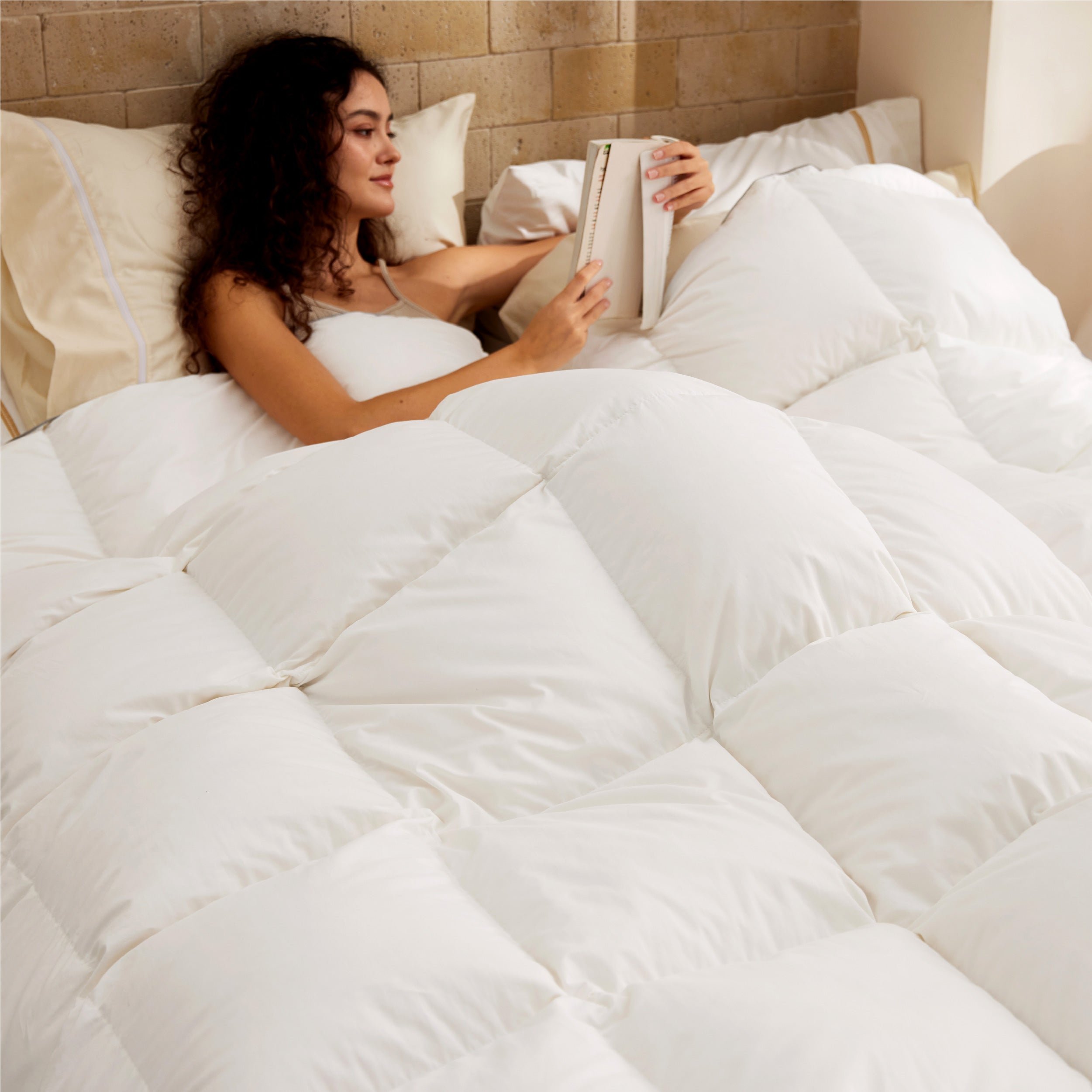 GentleSoft® White Duck Down Feather Comforter
