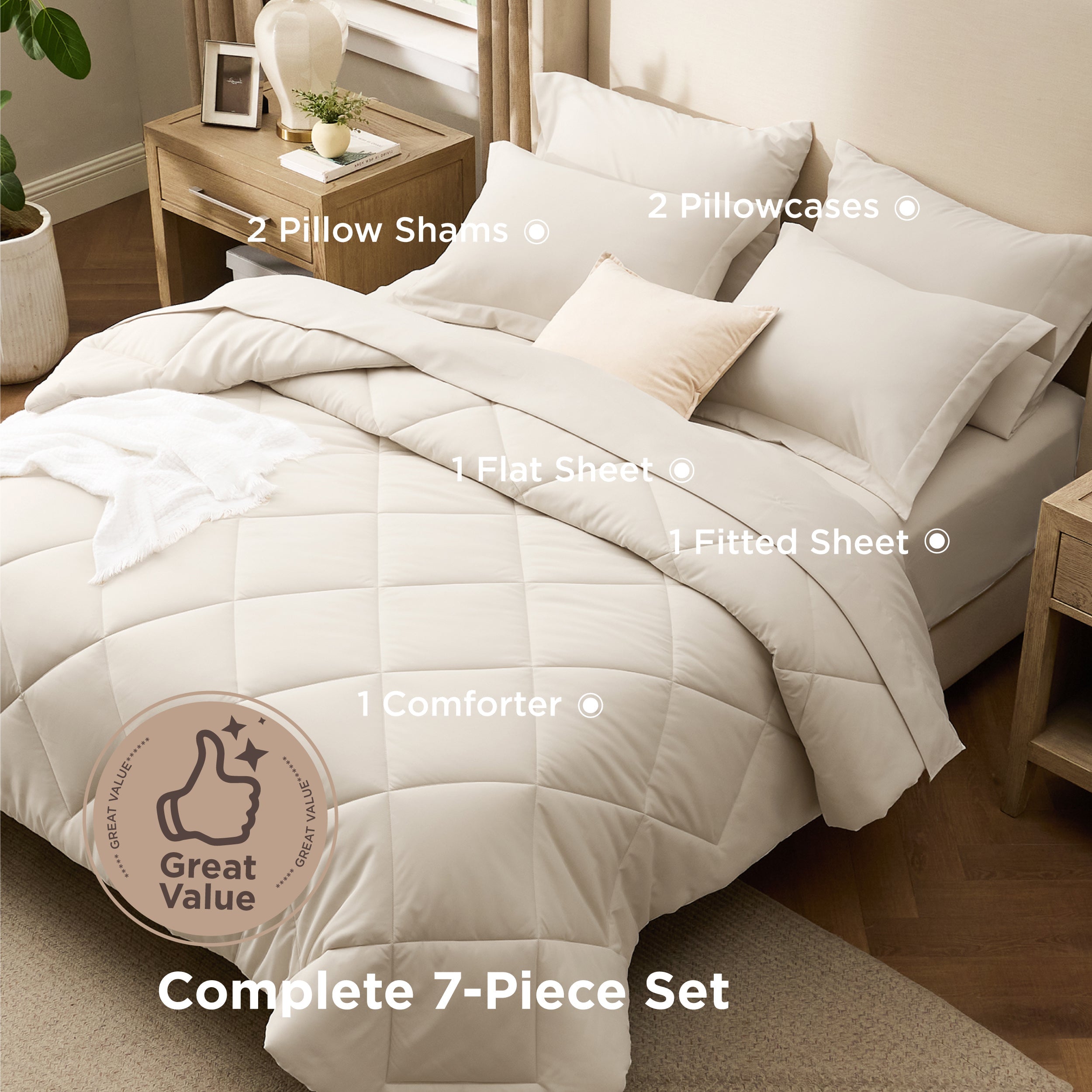 Gentlesoft® Diamond Quilted Bed-in-a-bag