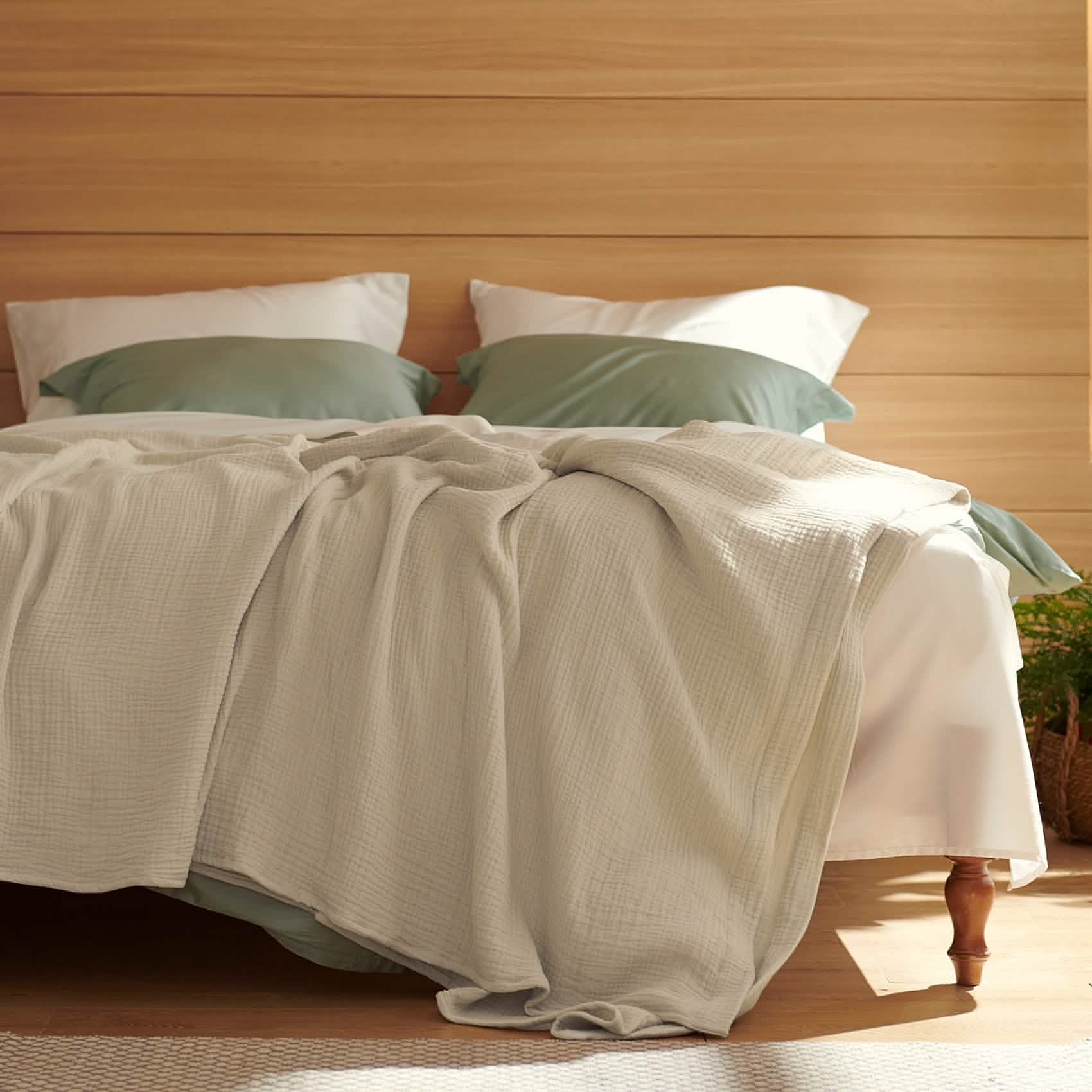 GentleSoft® 100% Cotton Gauze Spring Throw Blanket