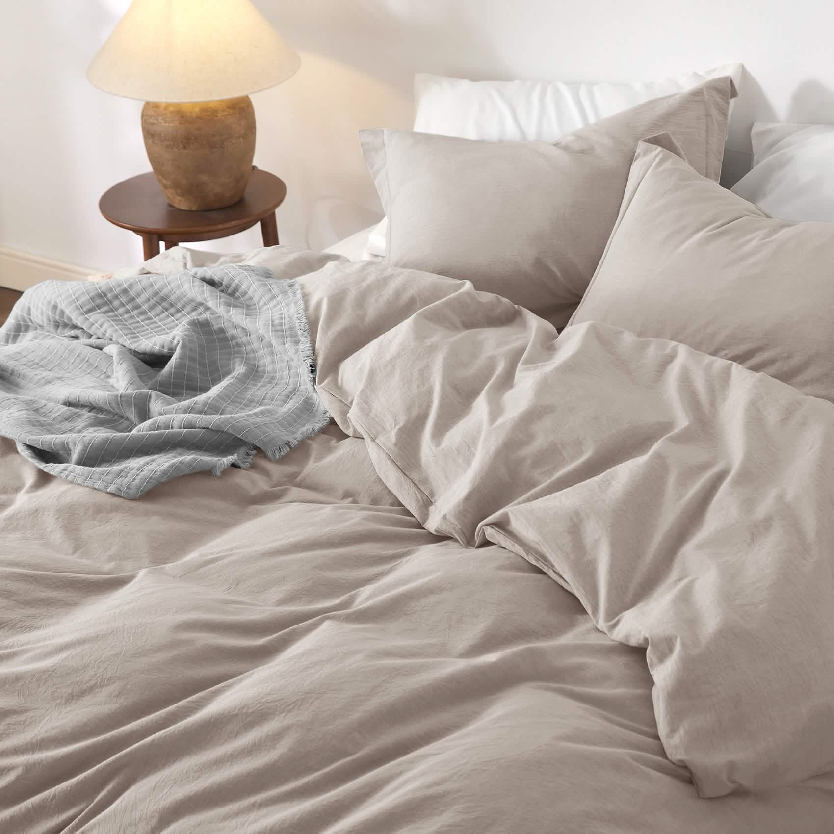 GentleSoft® Washed Cotton Duvet Cover Set