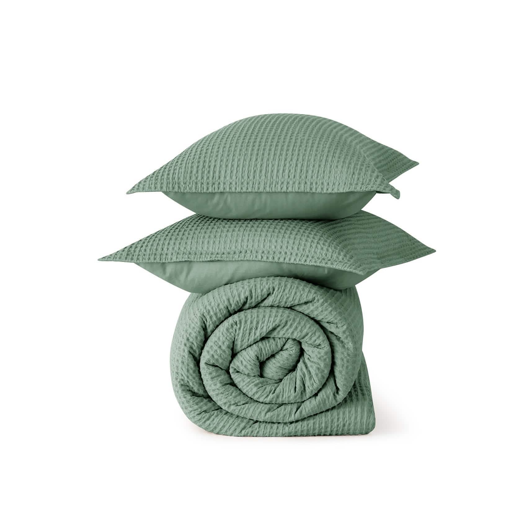 GentleSoft™ Cotton Waffle Weave Comforter Set