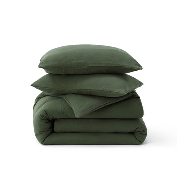 Rayon From Bamboo Cotton Muslin Duvet Cover Set