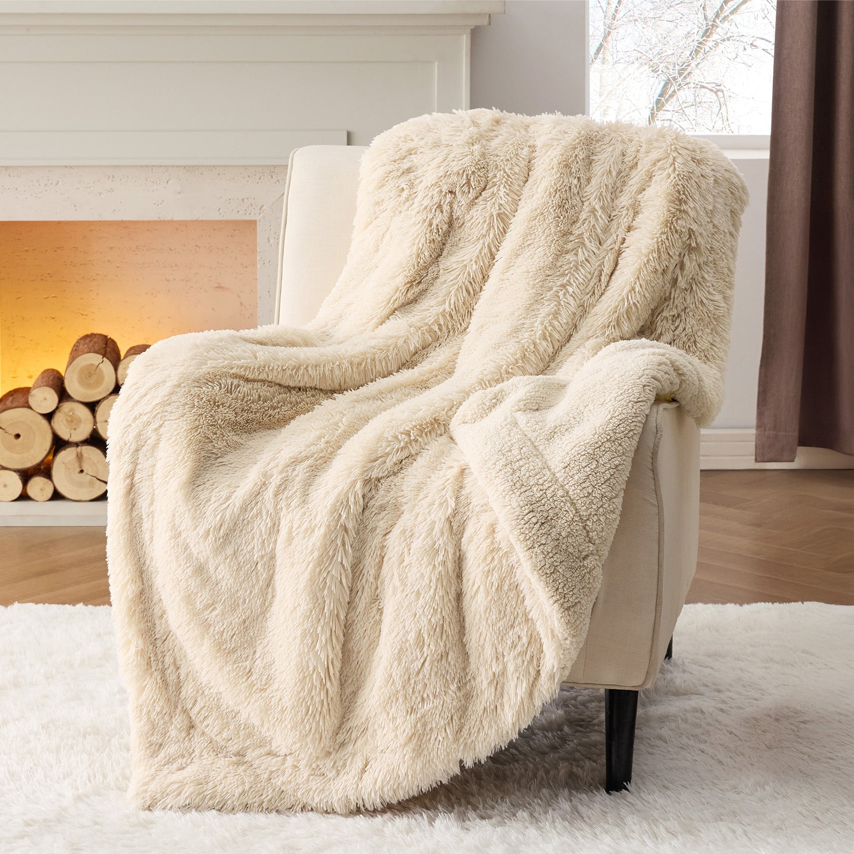 Fuzzy Faux Fur Blanket