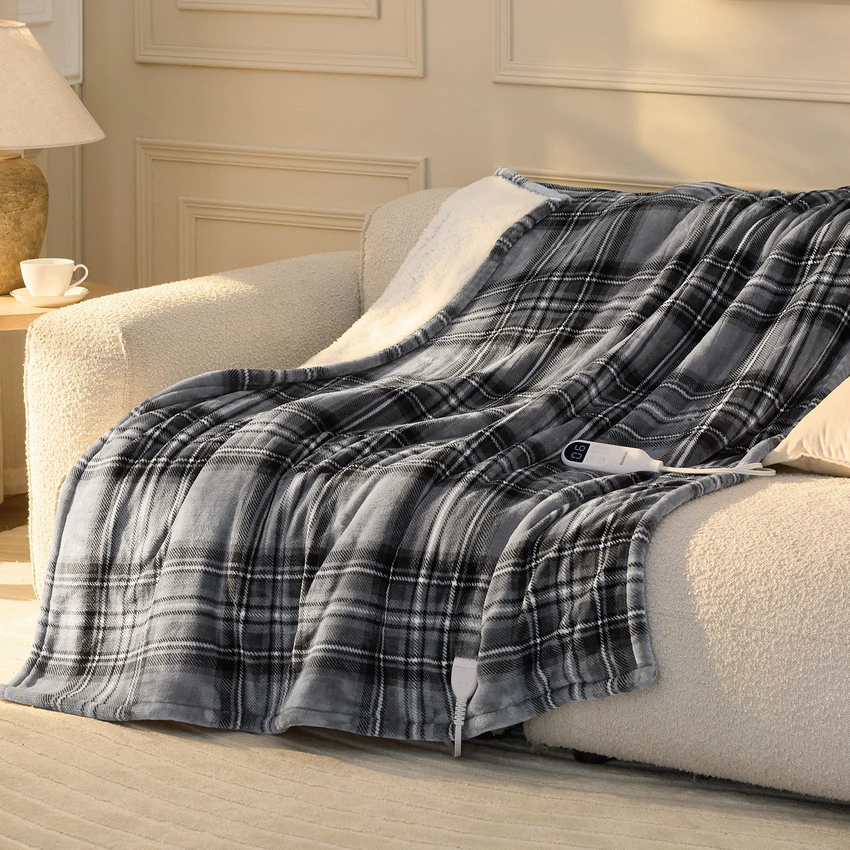 Plaid Flannel Heated Blanket