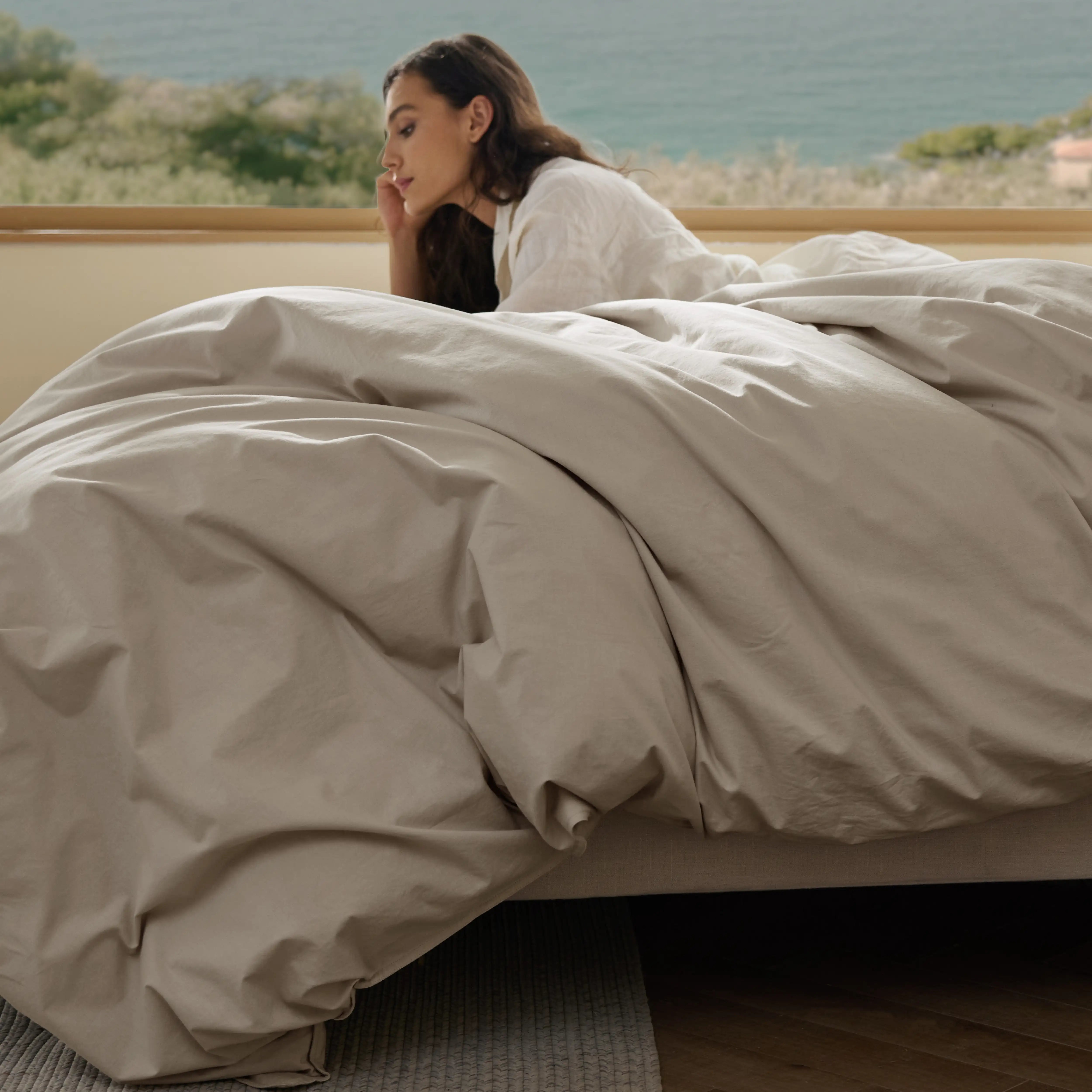 GentleSoft® Slub Cotton Duvet Cover Set