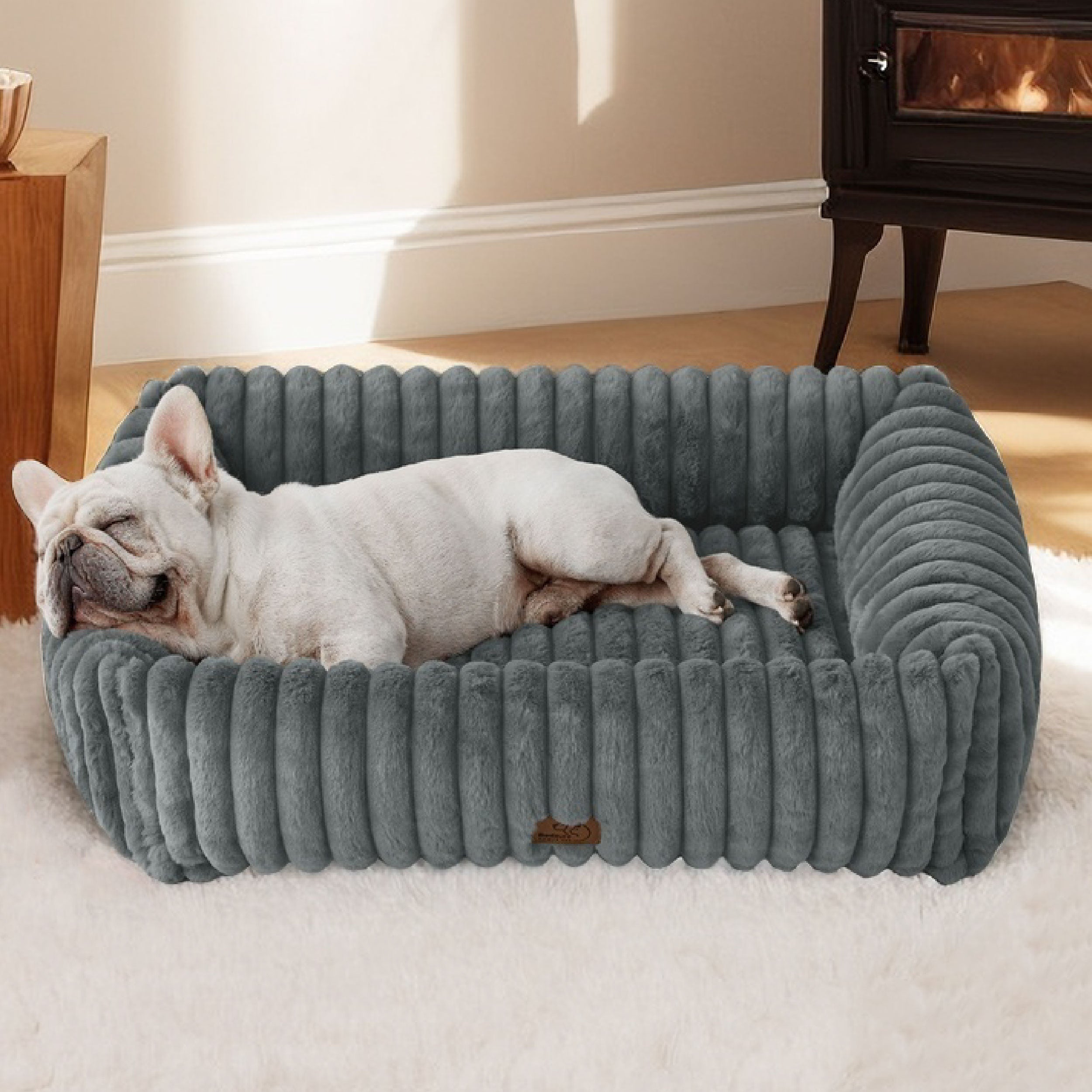 Corduroy Fleece Pet Bed