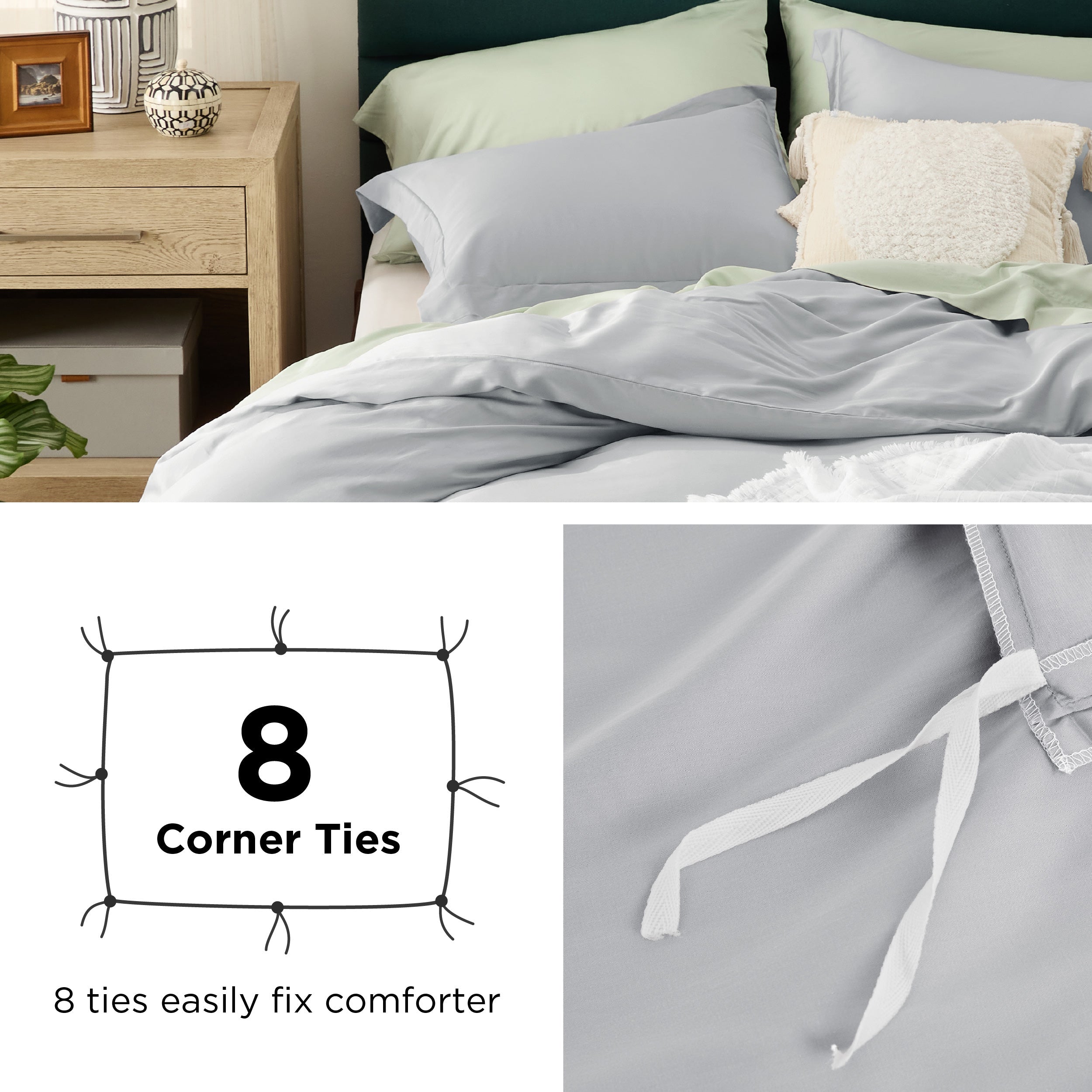 Lyocell Cotton Hybrid Duvet Cover Set