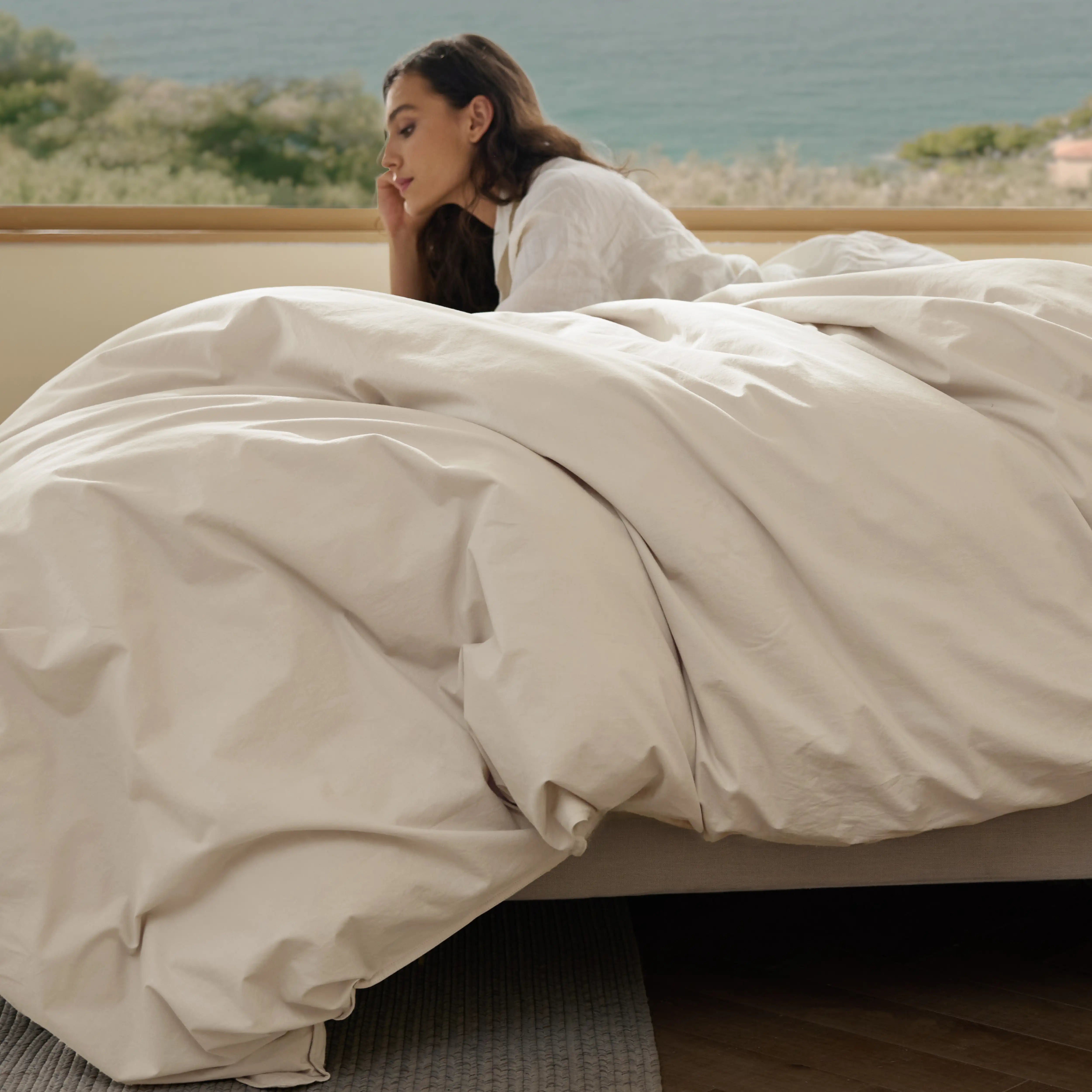 GentleSoft® Slub Cotton Duvet Cover Set