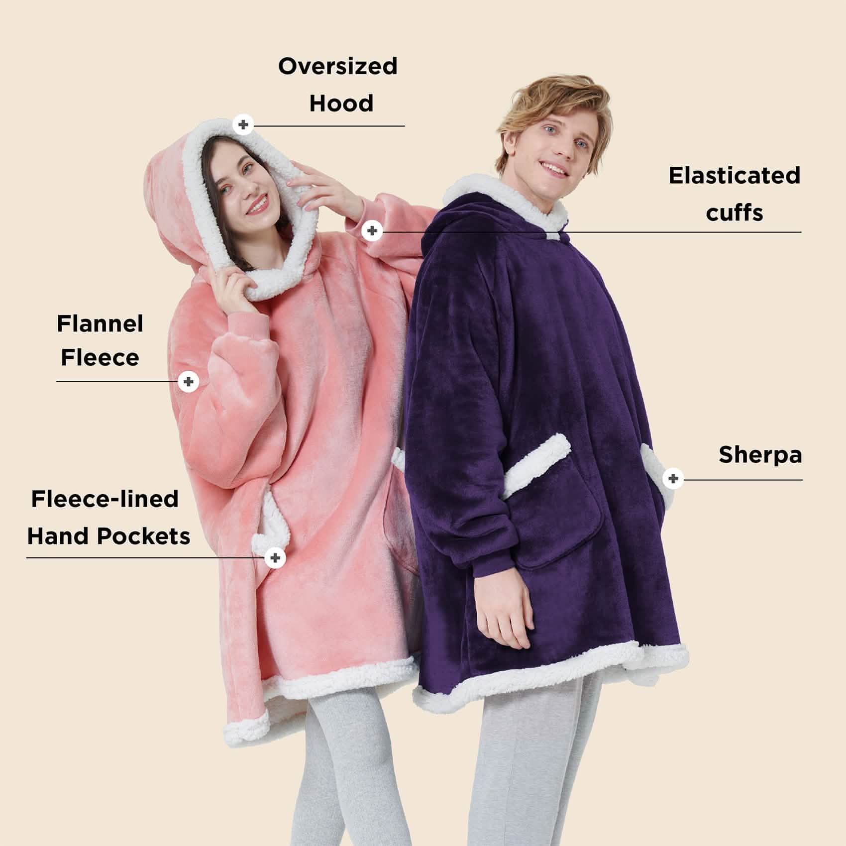 Sherpa Fleece Blanket Hoodie