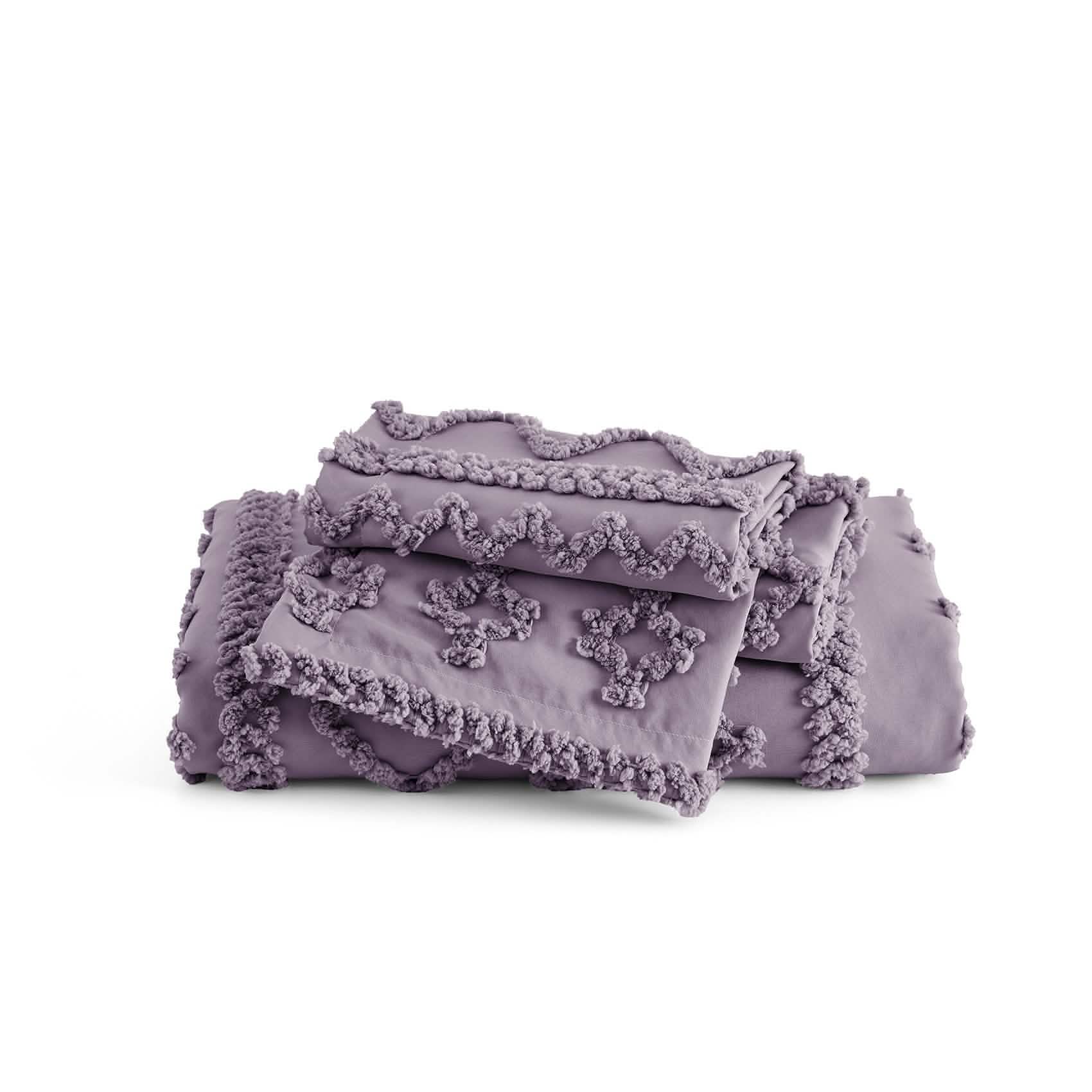 Boho Tufted Embroidery Duvet Cover Set