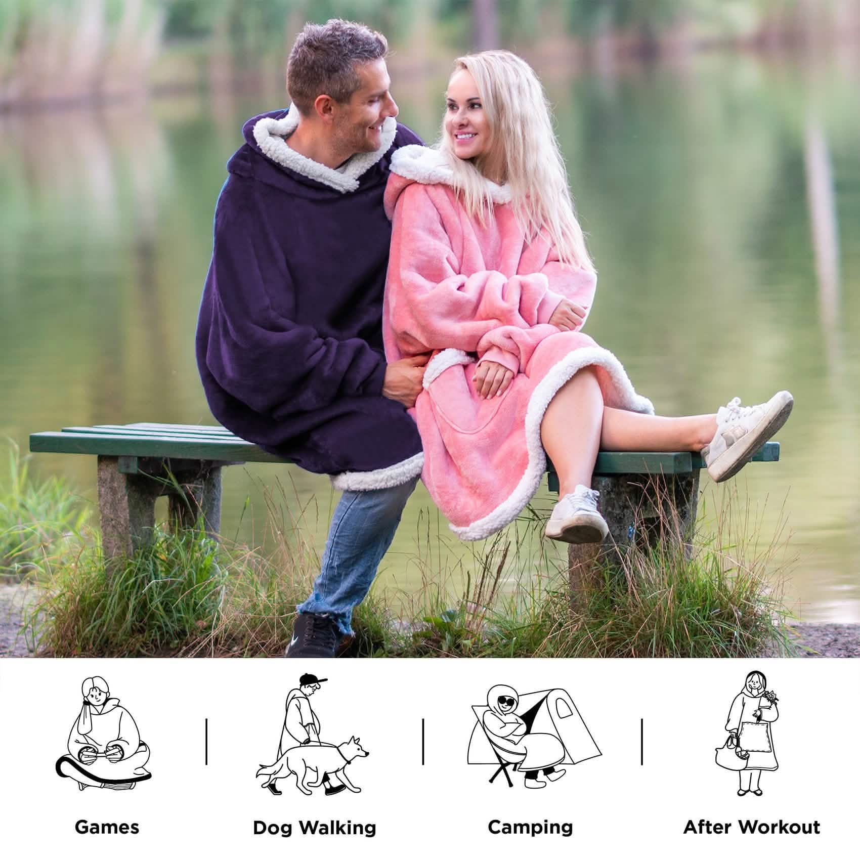 Sherpa Fleece Blanket Hoodie