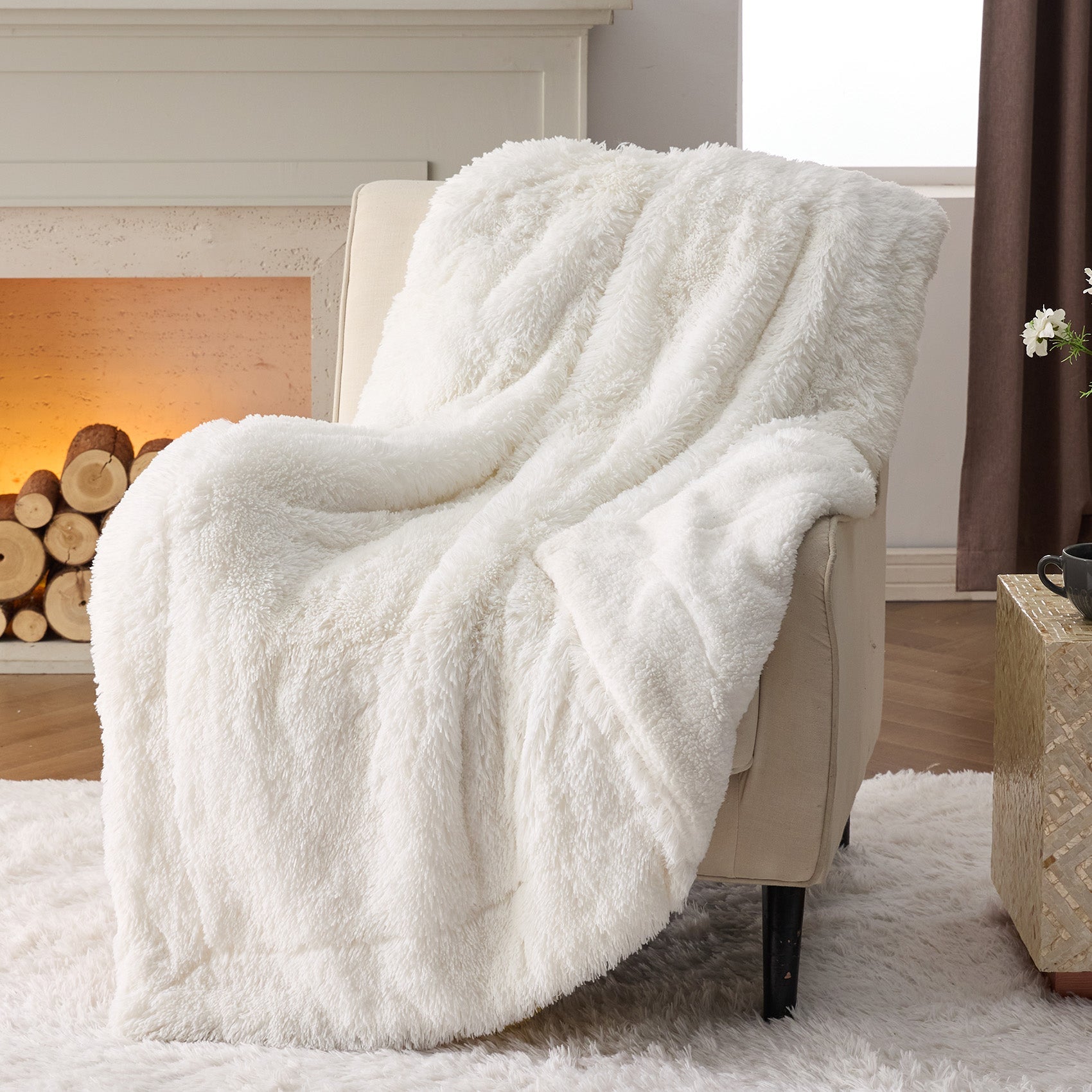Fuzzy Faux Fur Blanket
