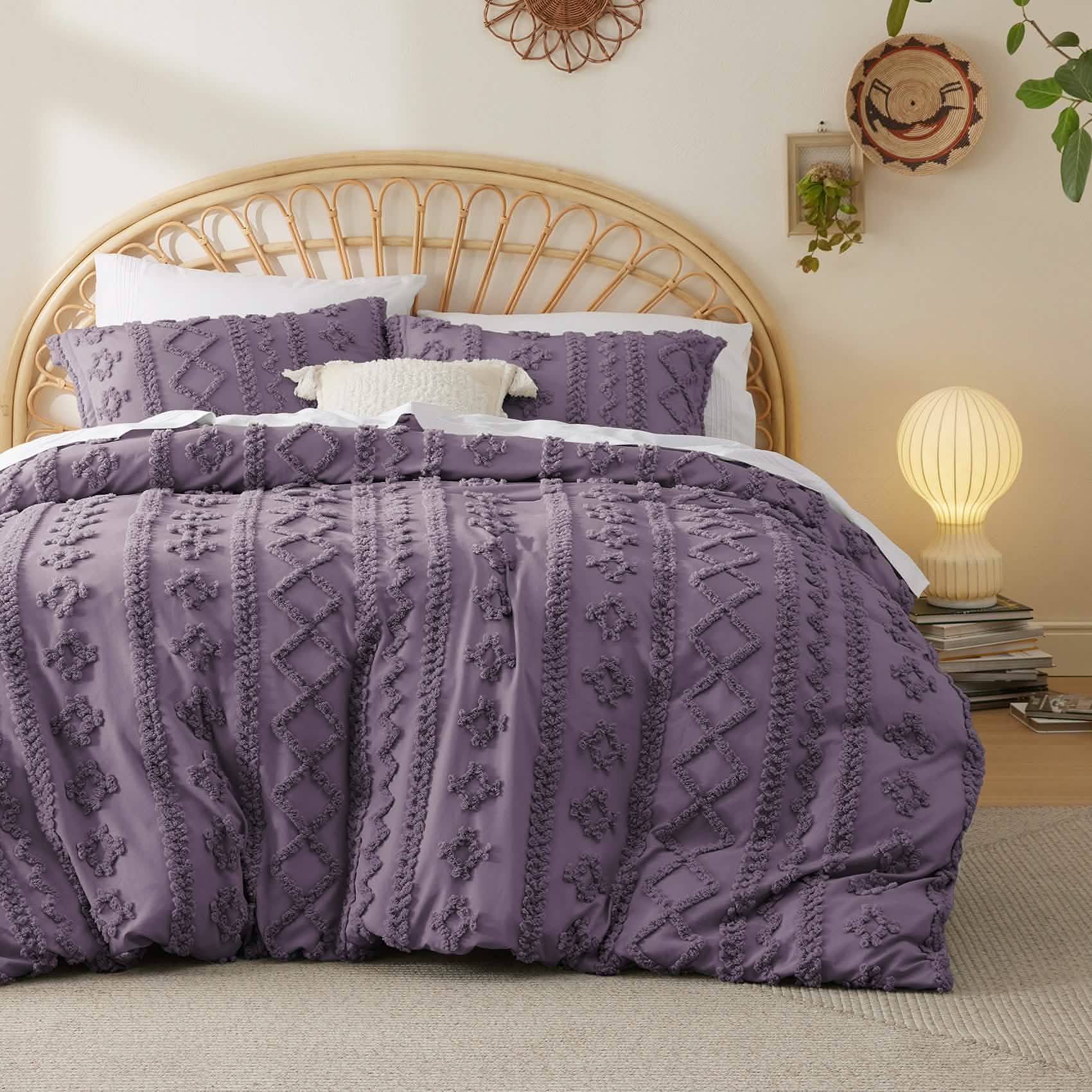 GentleSoft™ Boho Tufted Embroidery Duvet Cover Set