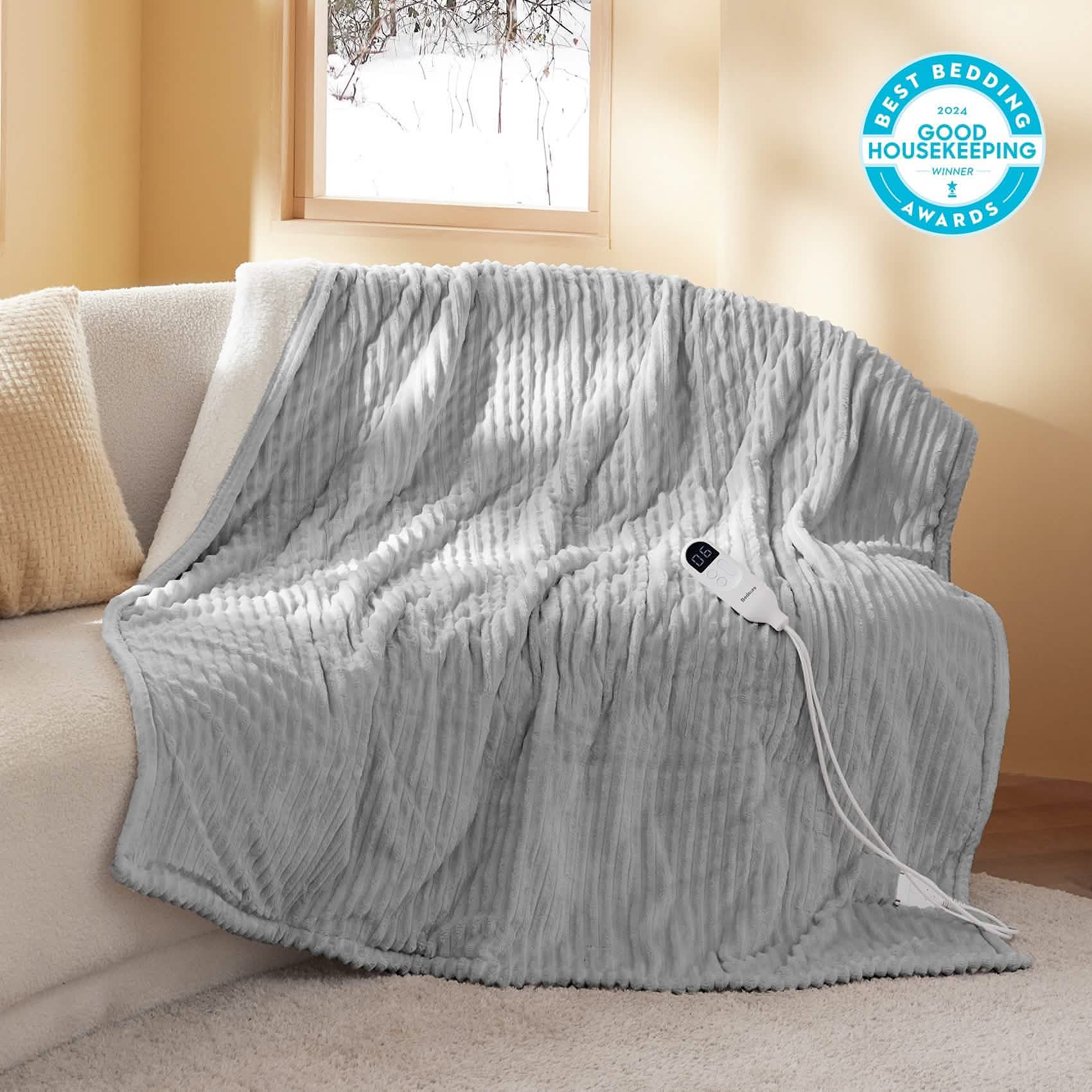 GentleSoft® Ribbed Heated Blanket