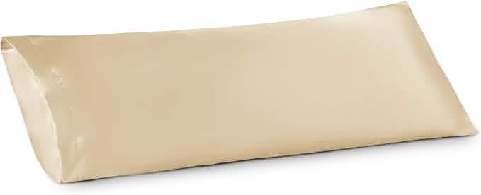 Creamy beige GentleSoft satin body pillowcase with smooth, lustrous texture. Promotes better hair and skin.