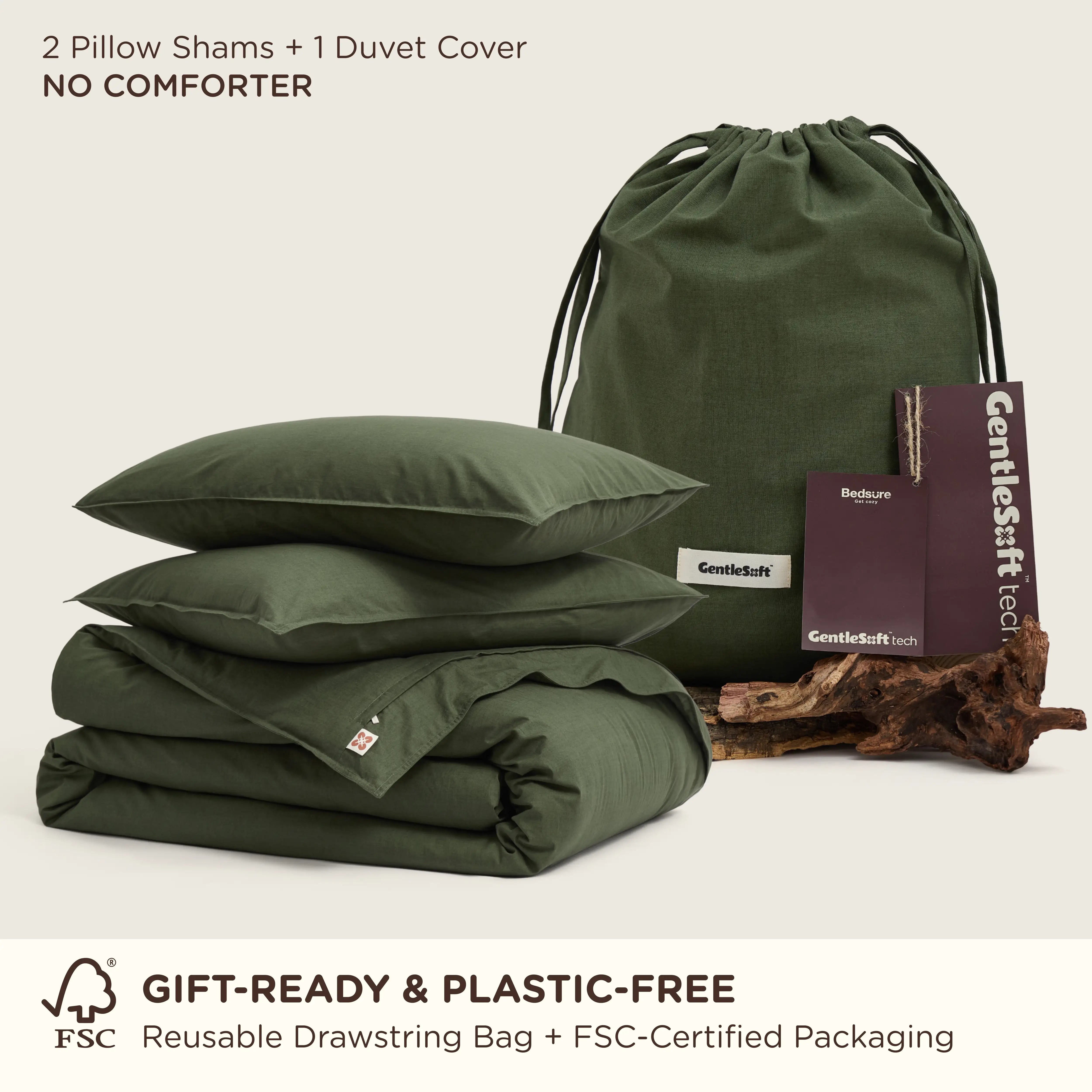 GentleSoft® Slub Cotton Duvet Cover Set