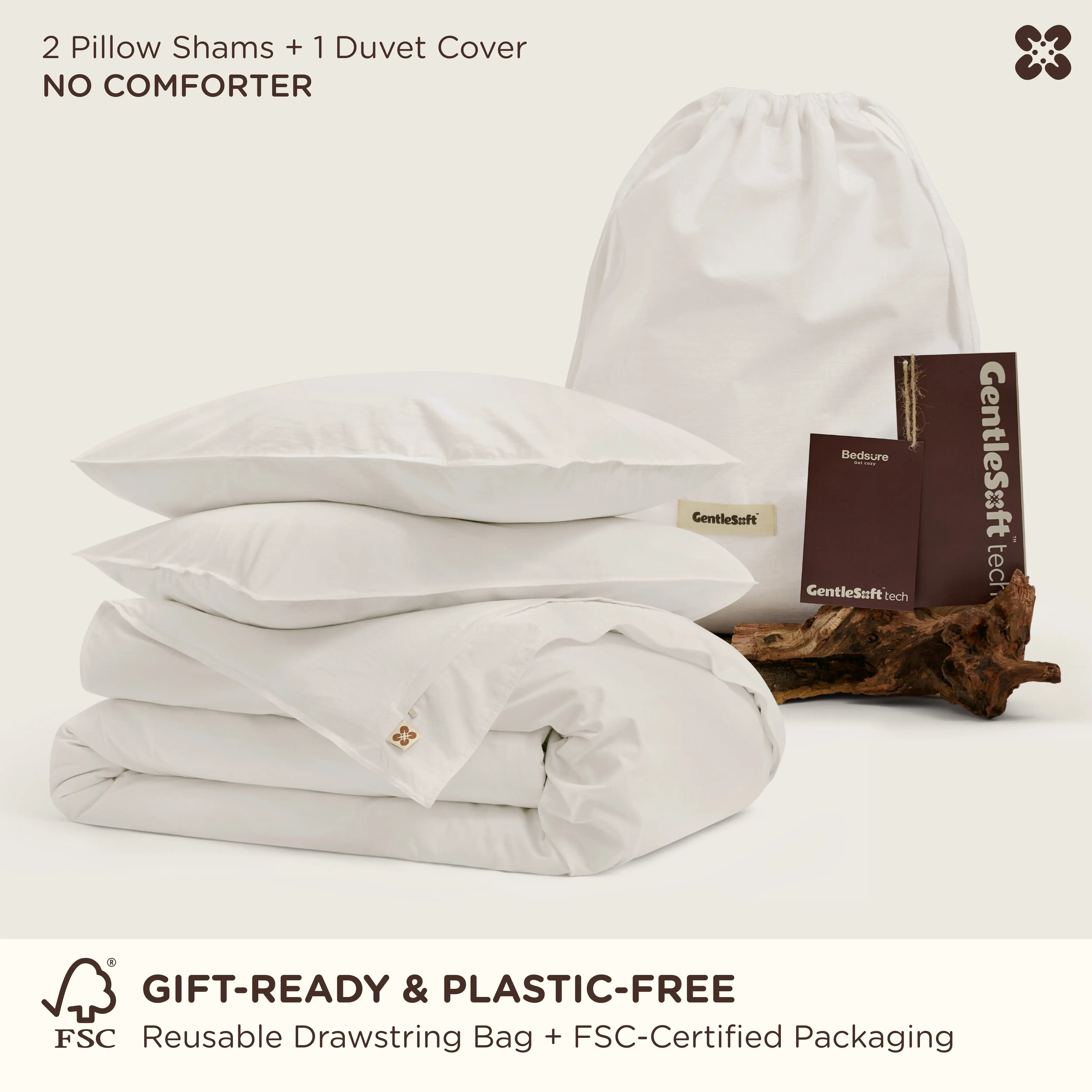 GentleSoft® Slub Cotton Duvet Cover Set