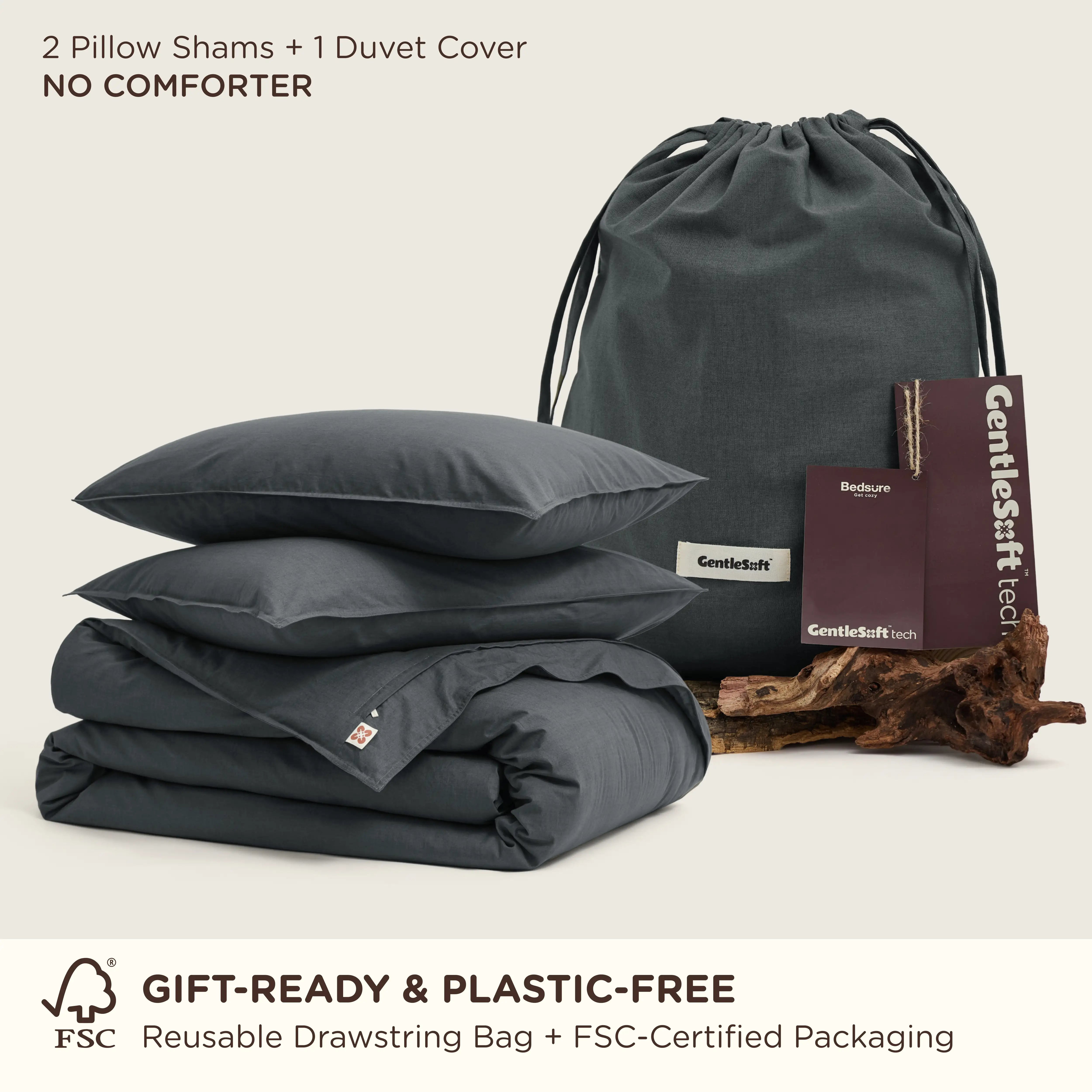 GentleSoft® Slub Cotton Duvet Cover Set