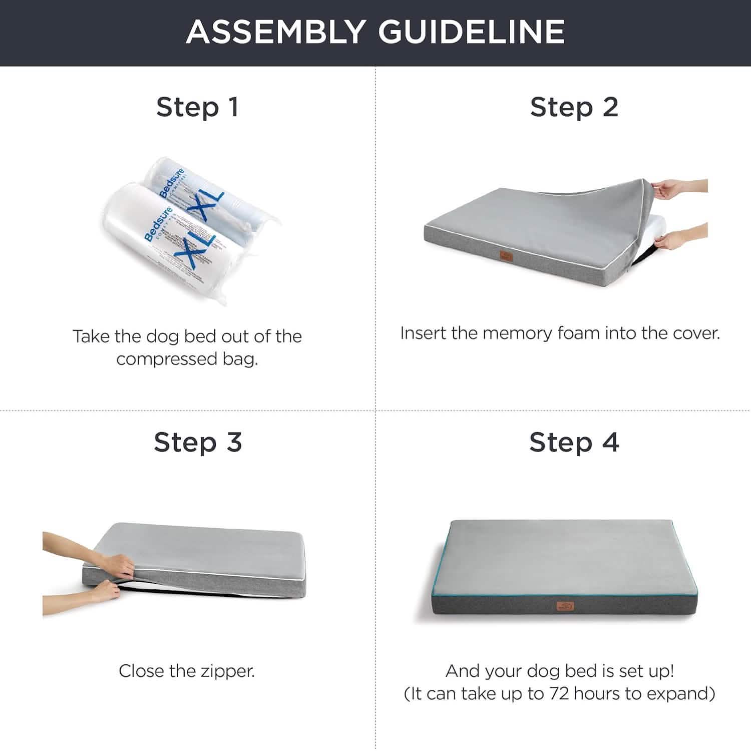 Orthopedic Memory Foam Dog Bed