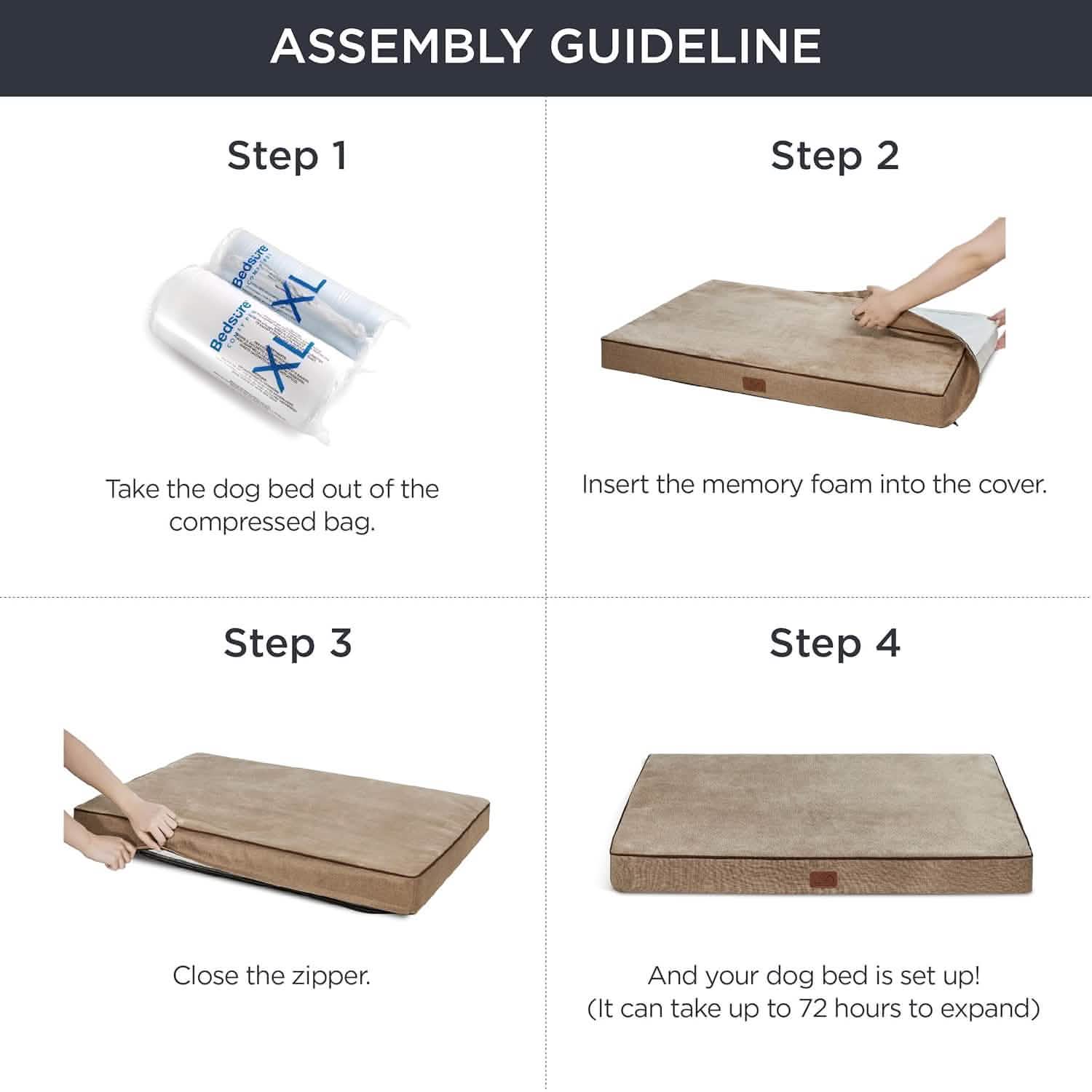 Orthopedic Memory Foam Dog Bed