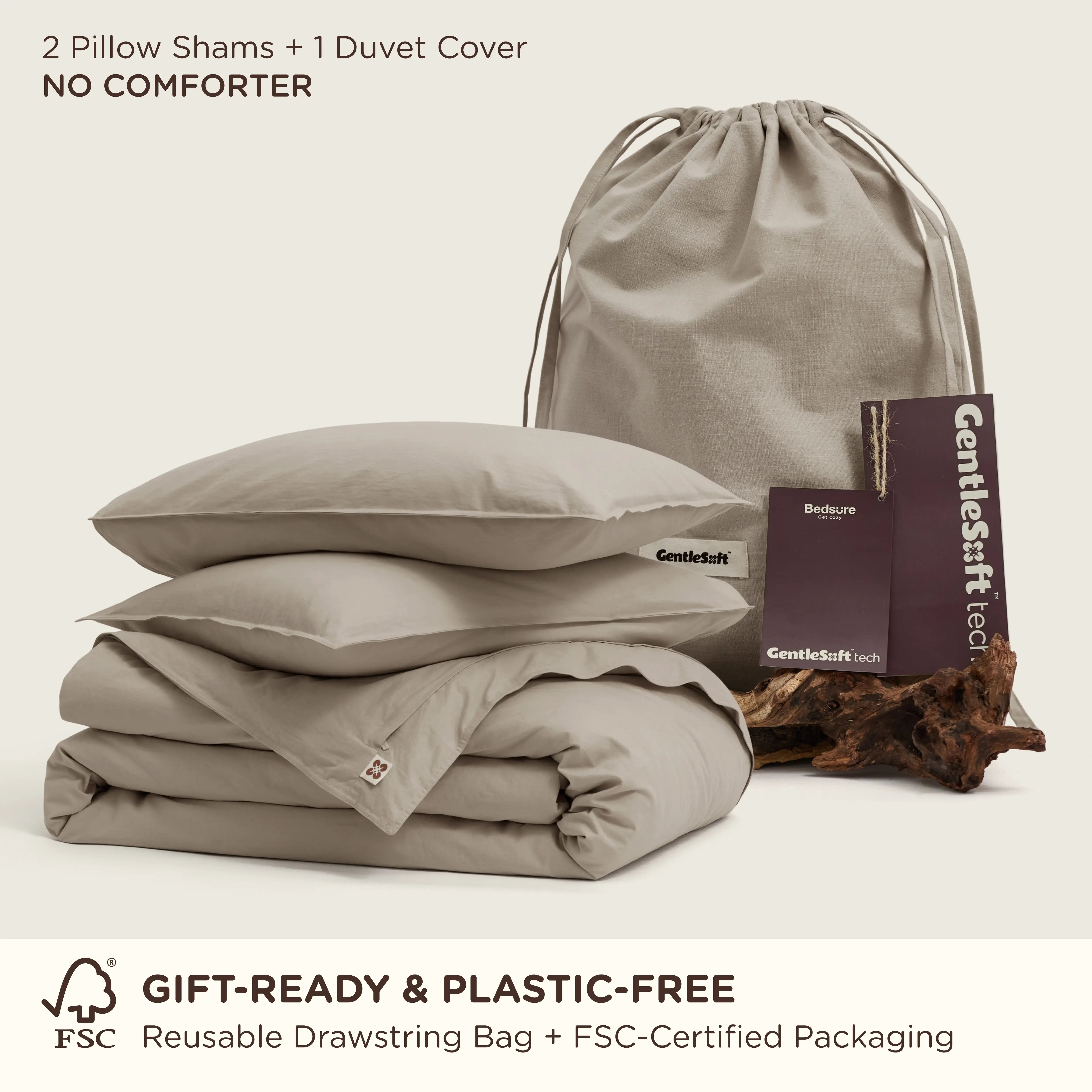 GentleSoft® Slub Cotton Duvet Cover Set