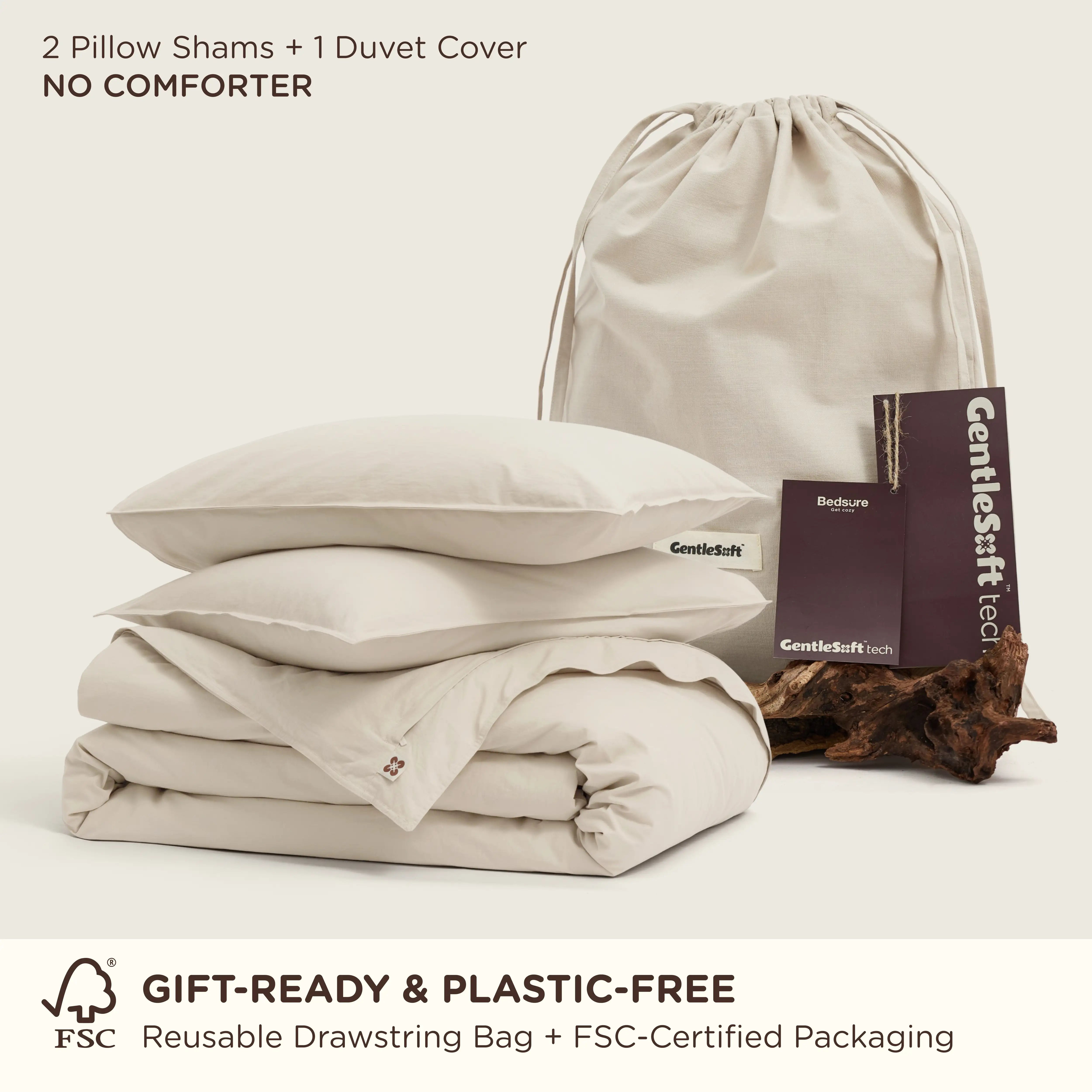 GentleSoft® Slub Cotton Duvet Cover Set