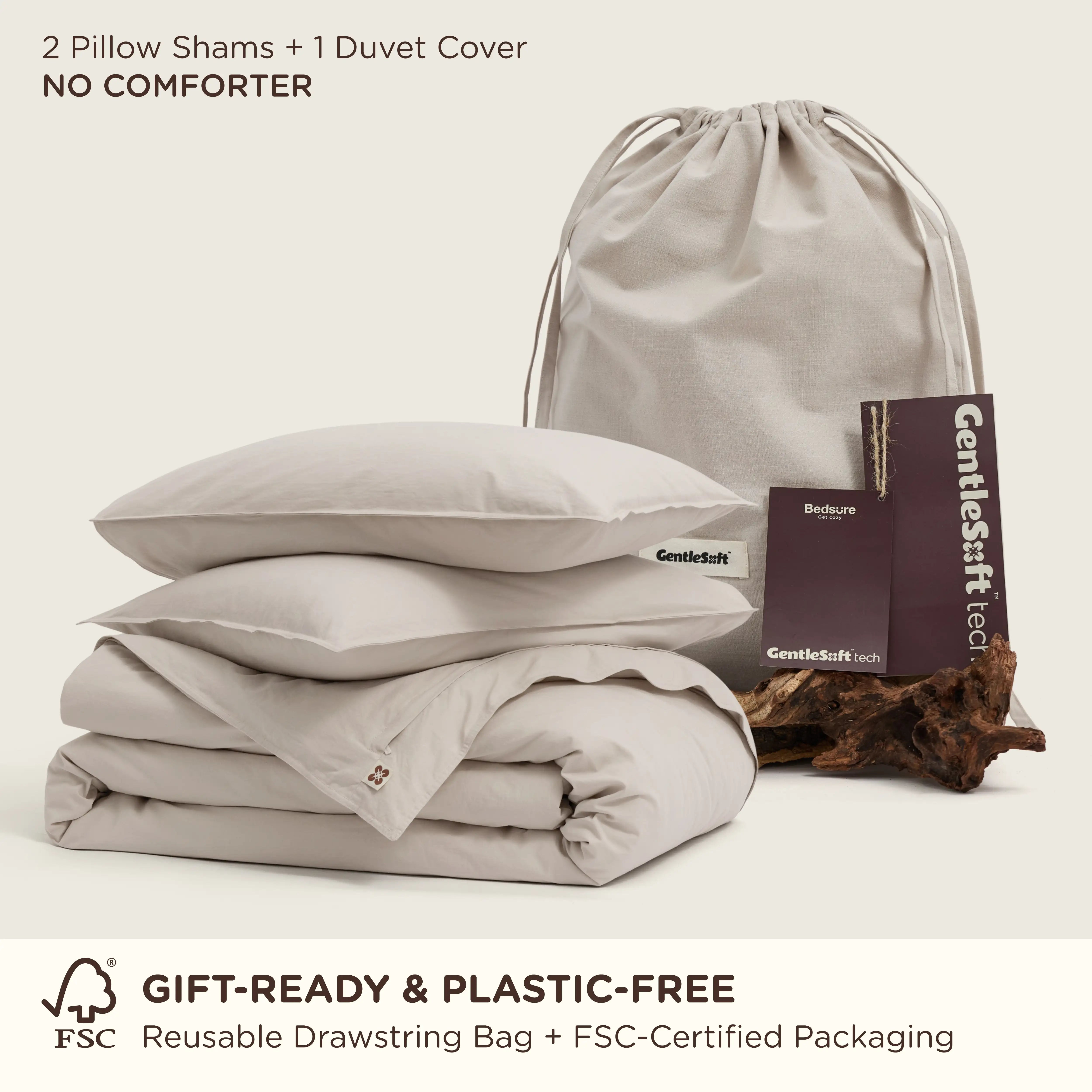 GentleSoft® Slub Cotton Duvet Cover Set