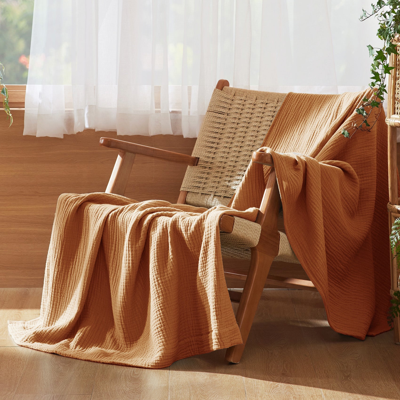 GentleSoft® 100% Cotton Gauze Spring Throw Blanket