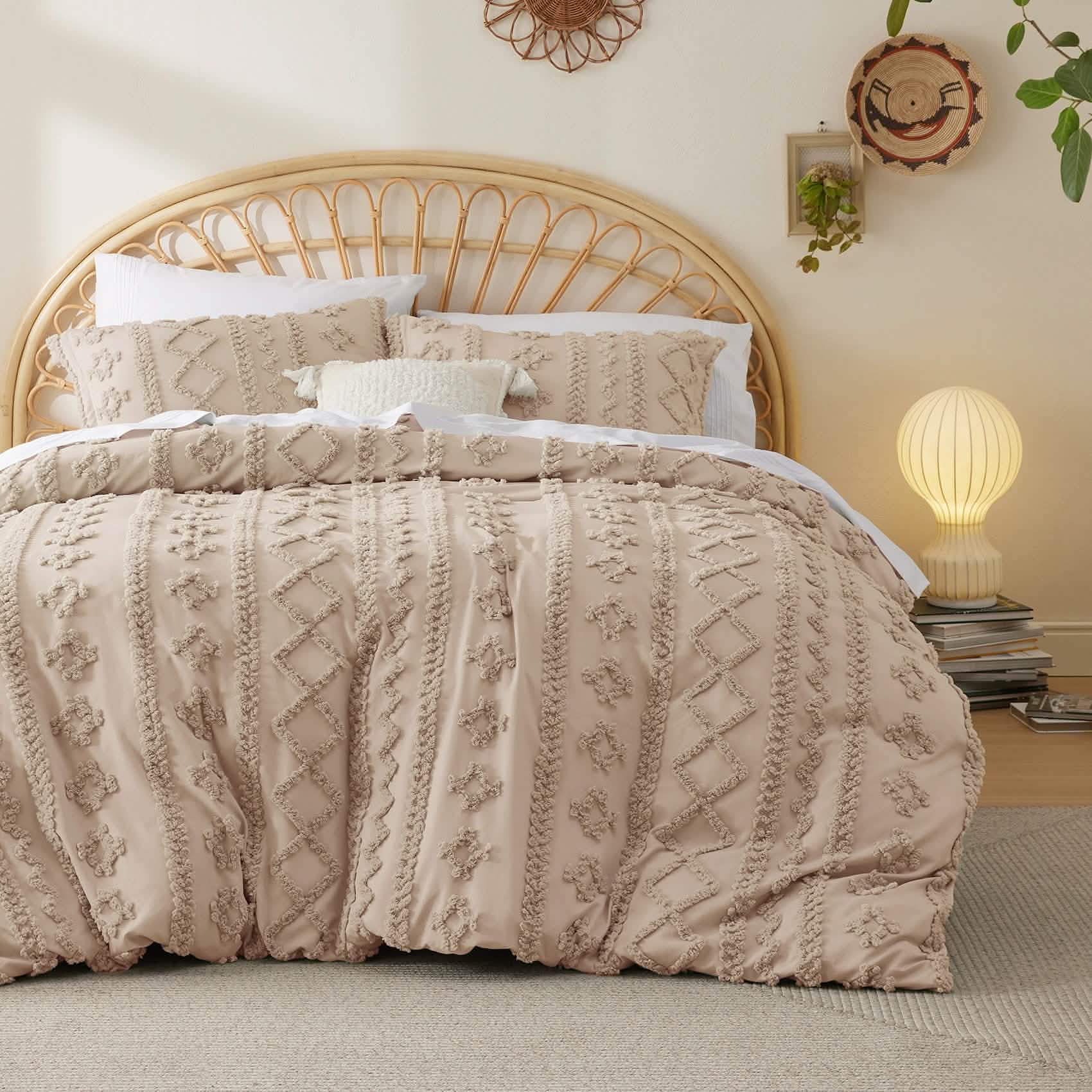 GentleSoft™ Boho Tufted Embroidery Duvet Cover Set