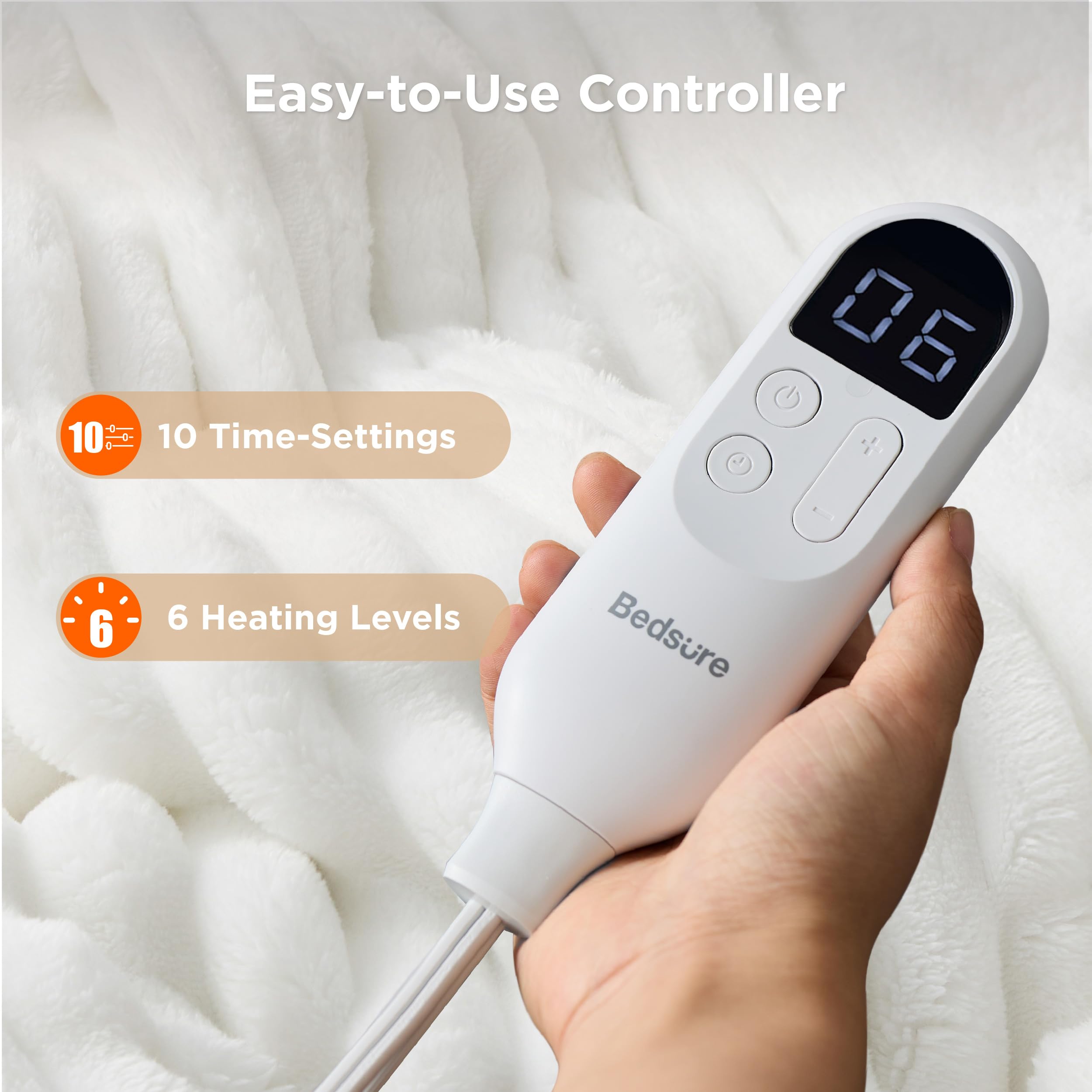 GentleSoft® Ribbed Heated Blanket