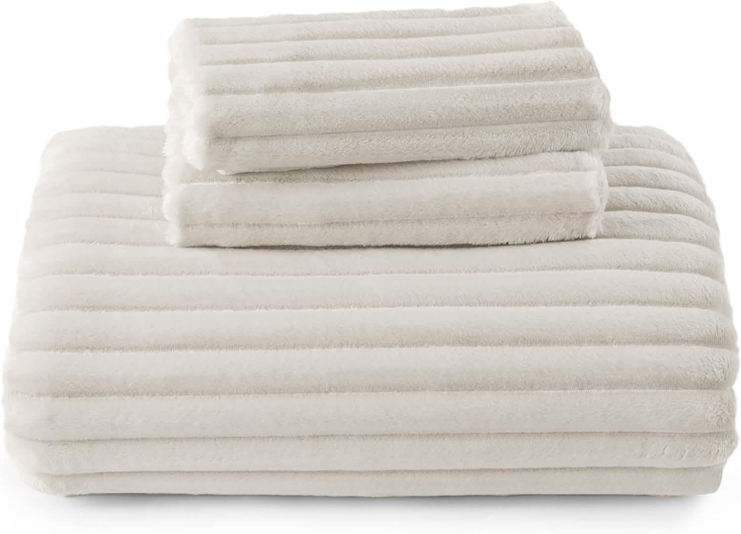 Striped Flannel Duvet Cover Set