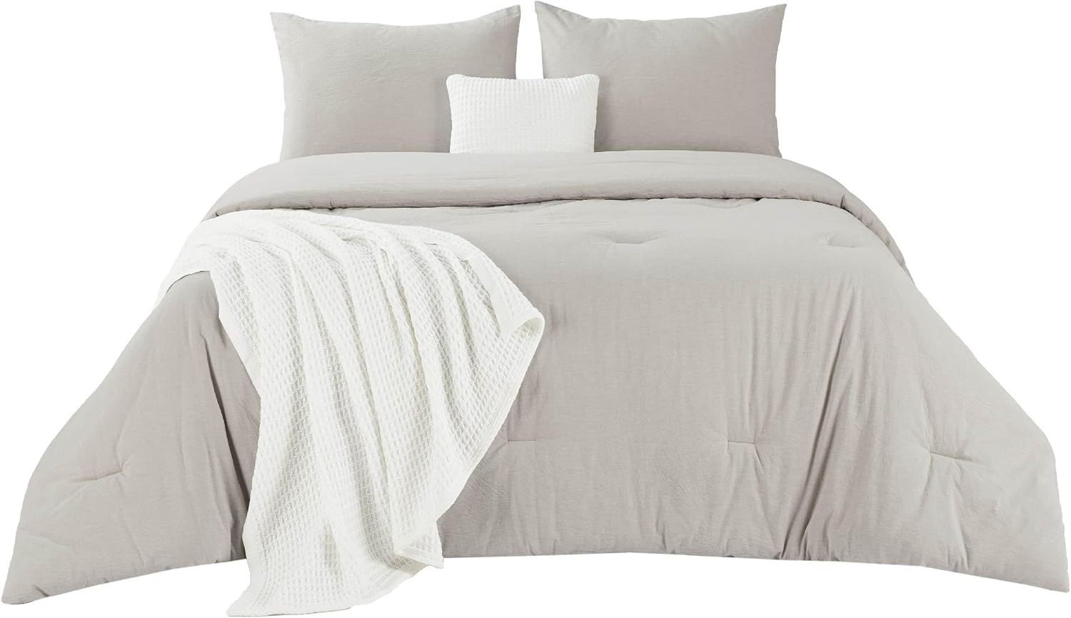 5 Piece Cotton Waffle Weave Bed-in-a-bag