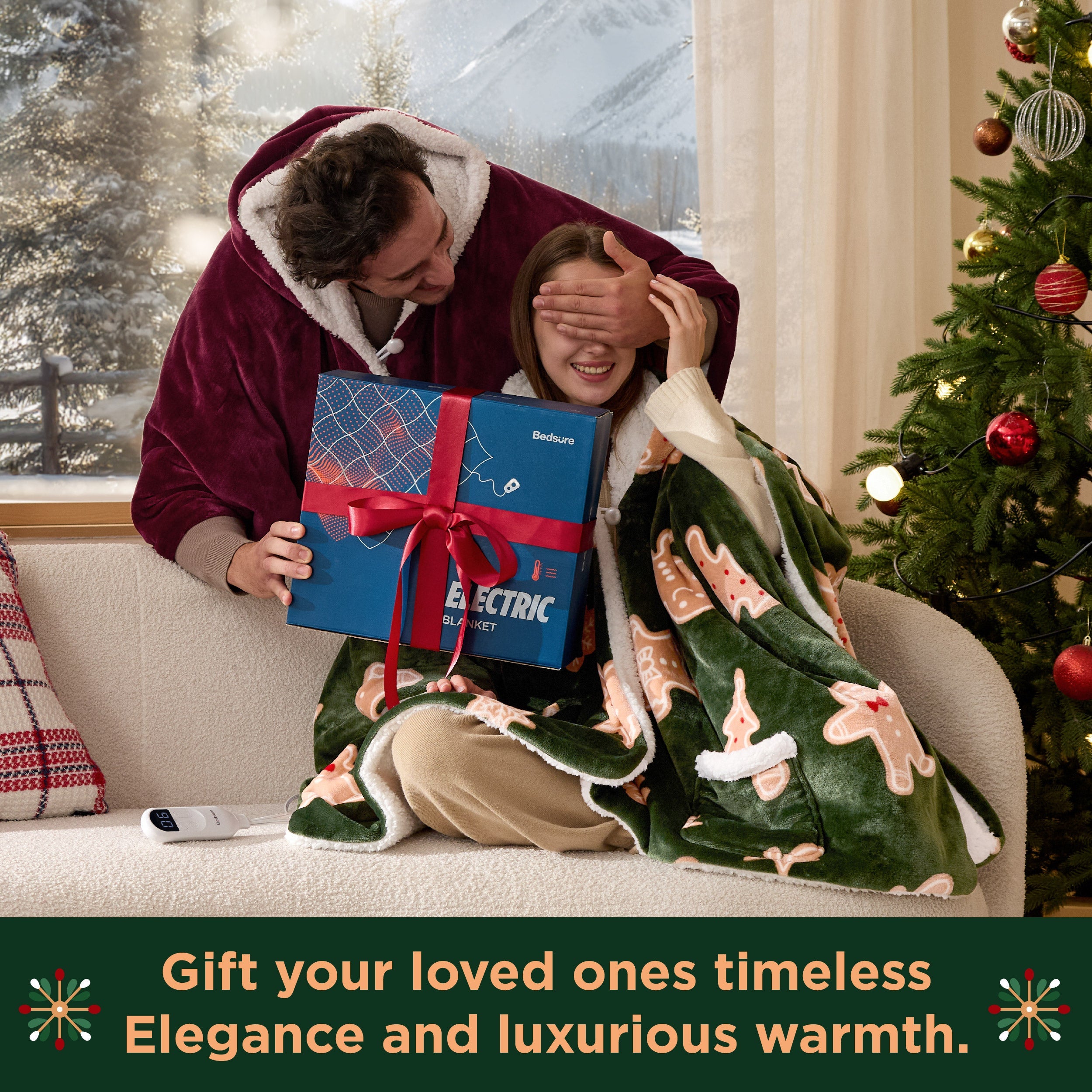 Heated Sherpa Fleece Blanket Hoodie