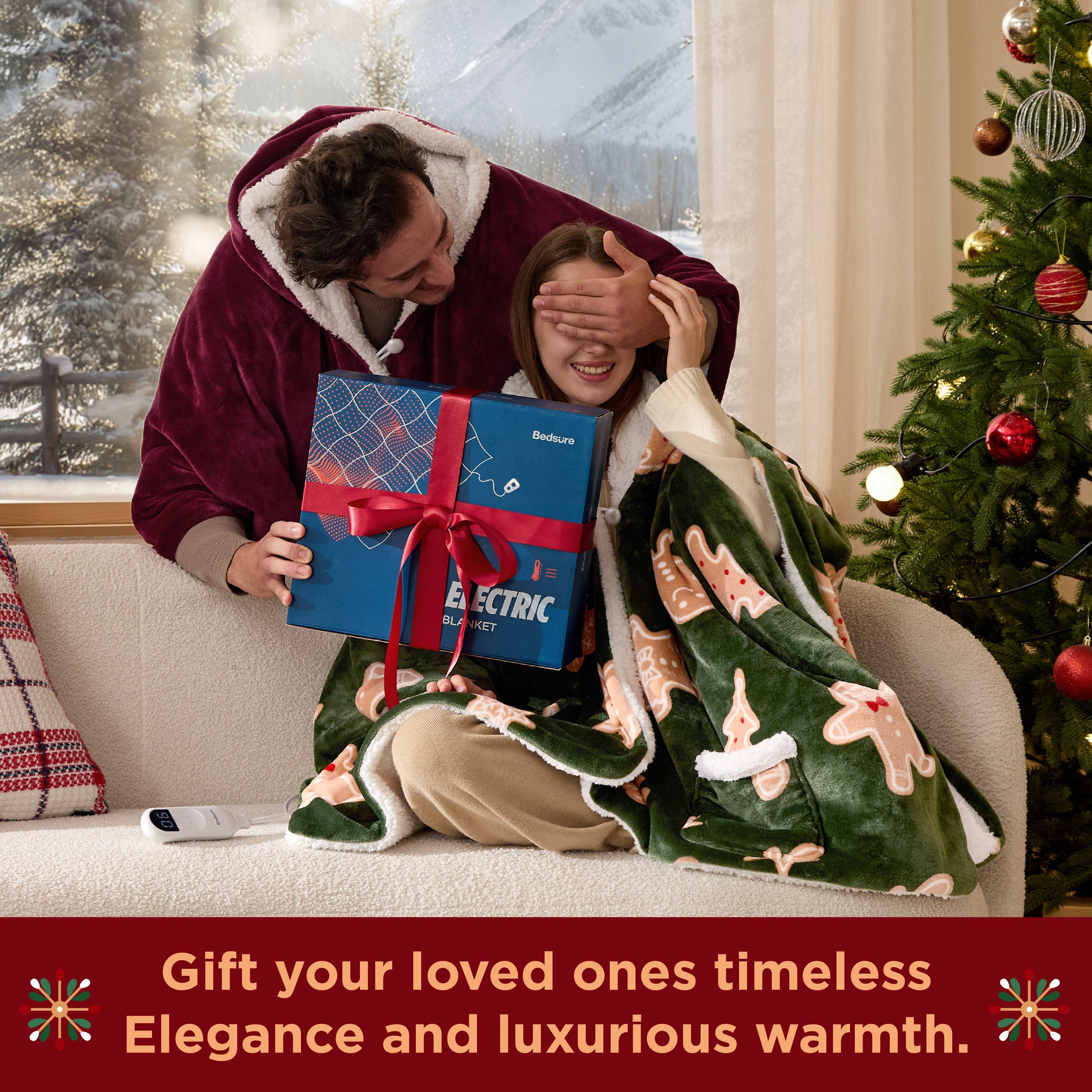 Heated Sherpa Fleece Blanket Hoodie