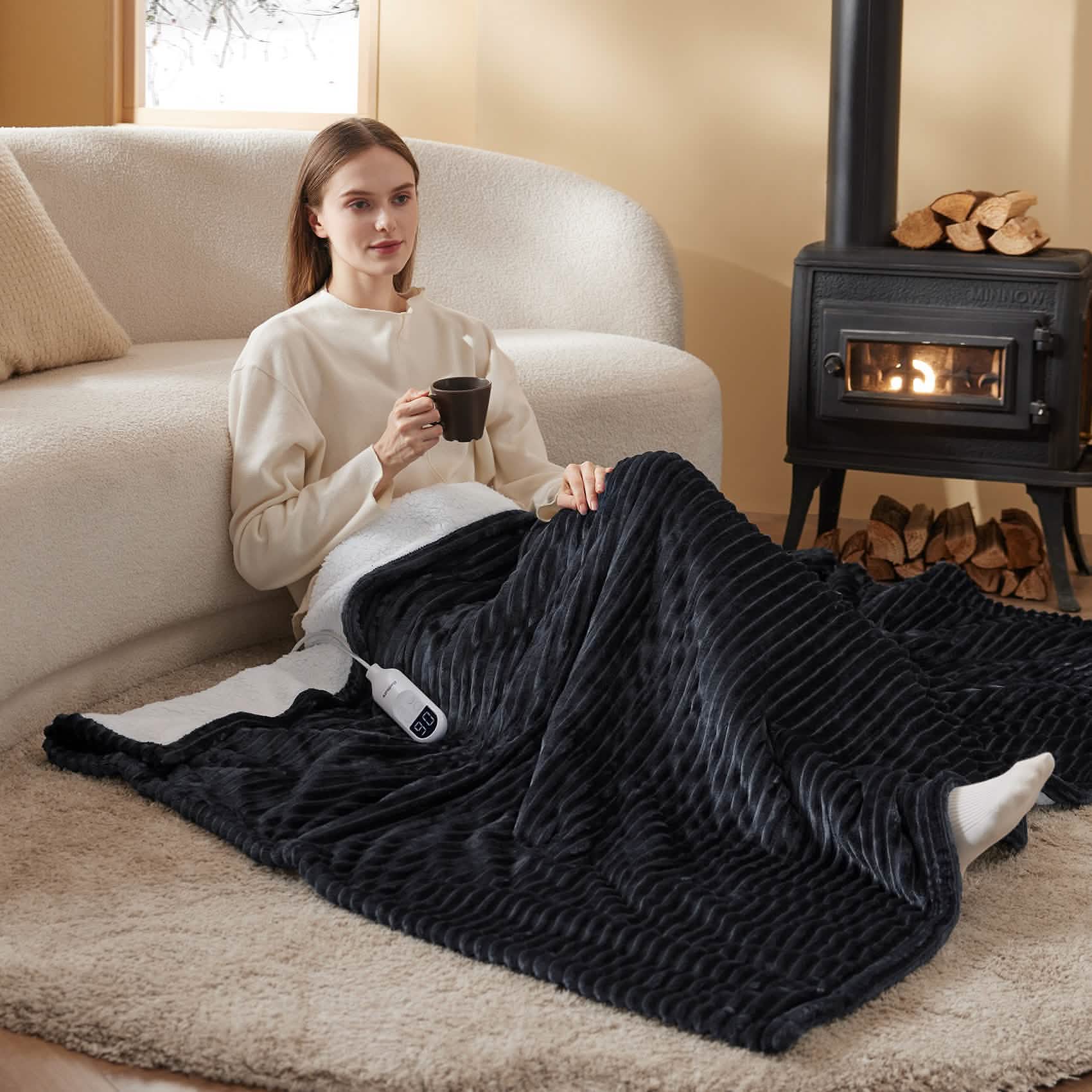 GentleSoft® Ribbed Heated Blanket