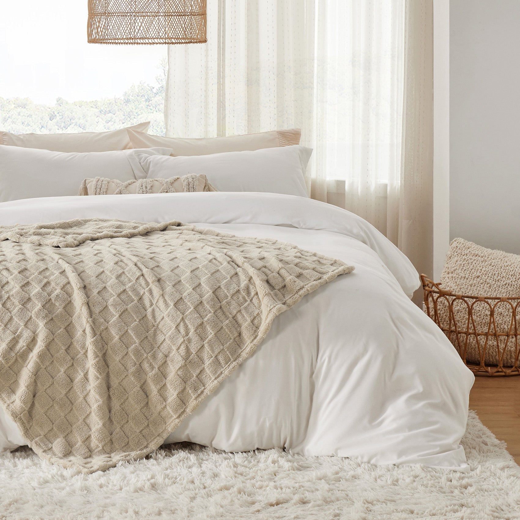 Jacquard Shaggy Sherpa Blanket