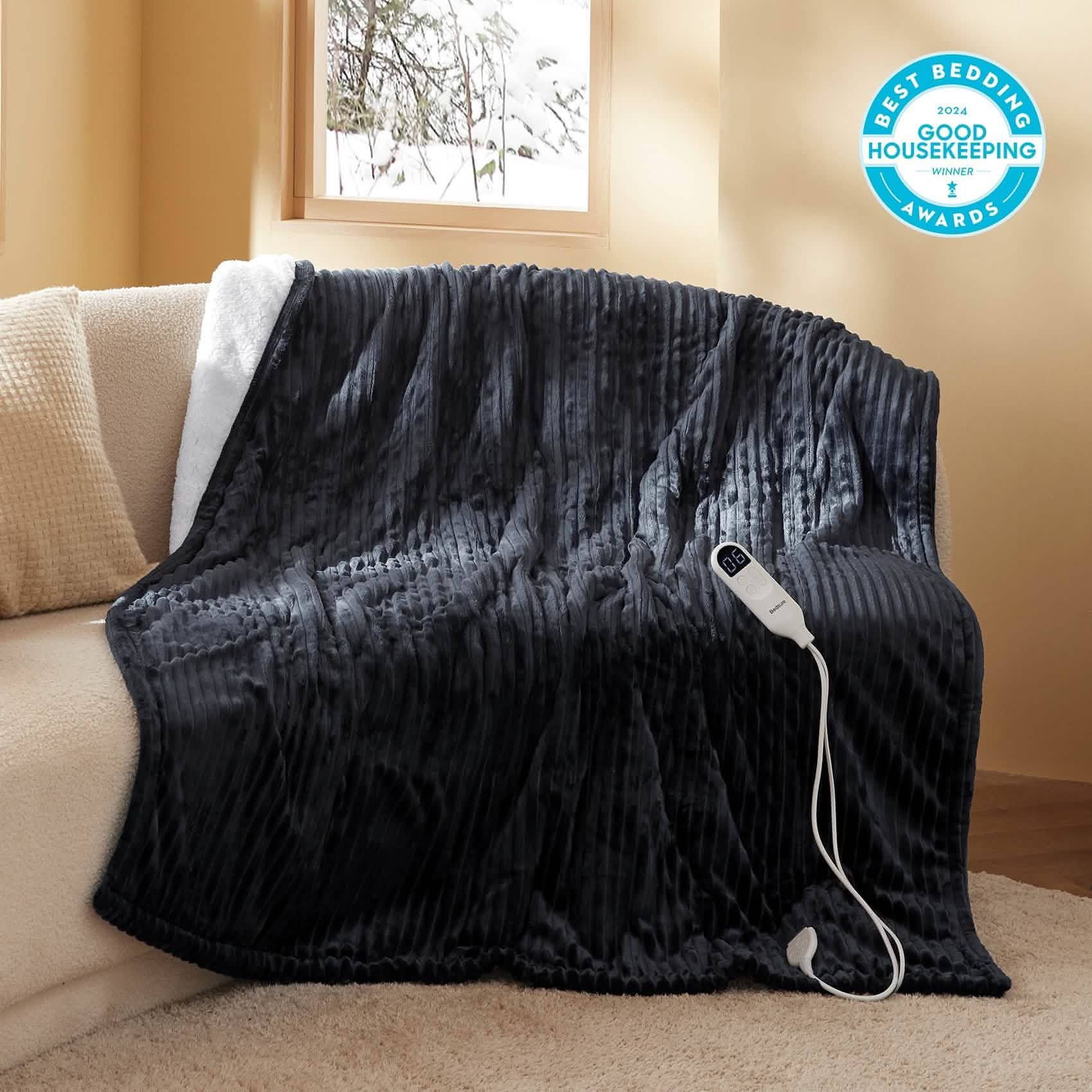 GentleSoft® Ribbed Heated Blanket