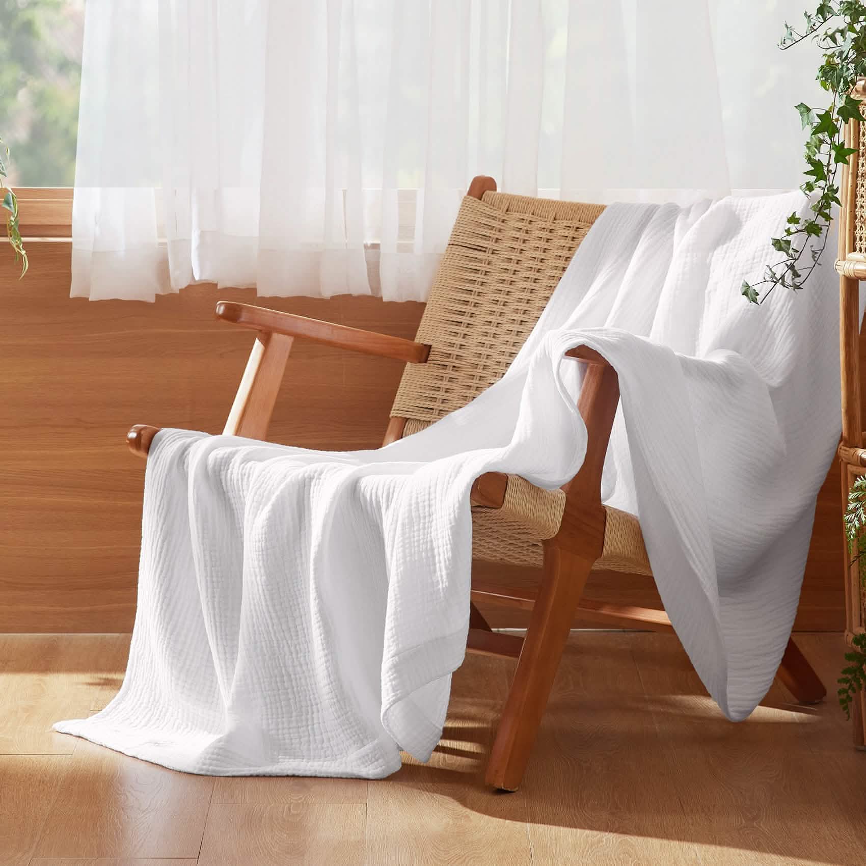 GentleSoft® 100% Cotton Gauze Spring Throw Blanket